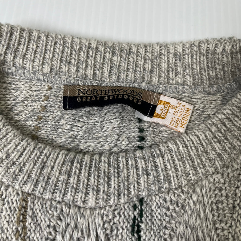 Vintage Northwoods Pattern Knit Sweater M
