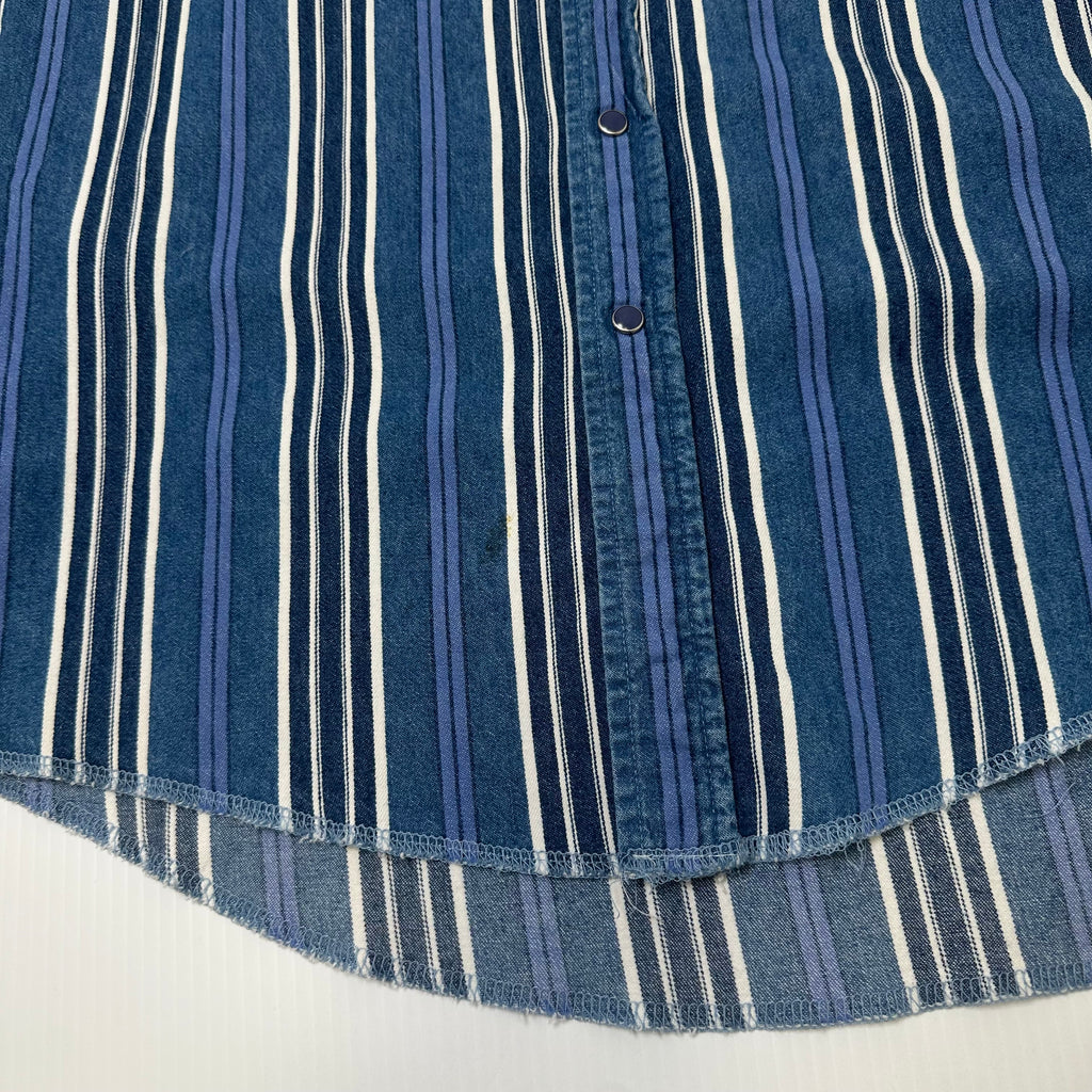 Vintage Wrangler Multi Stripe Button Up Shirt M
