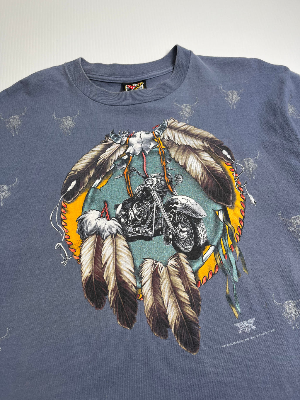 Vintage 3D Emblem American Biker Tee XL