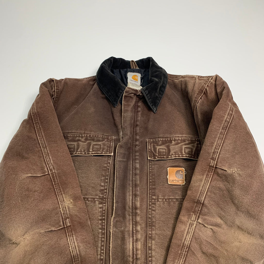 Carhartt Distressed Brown Chore Jacket M
