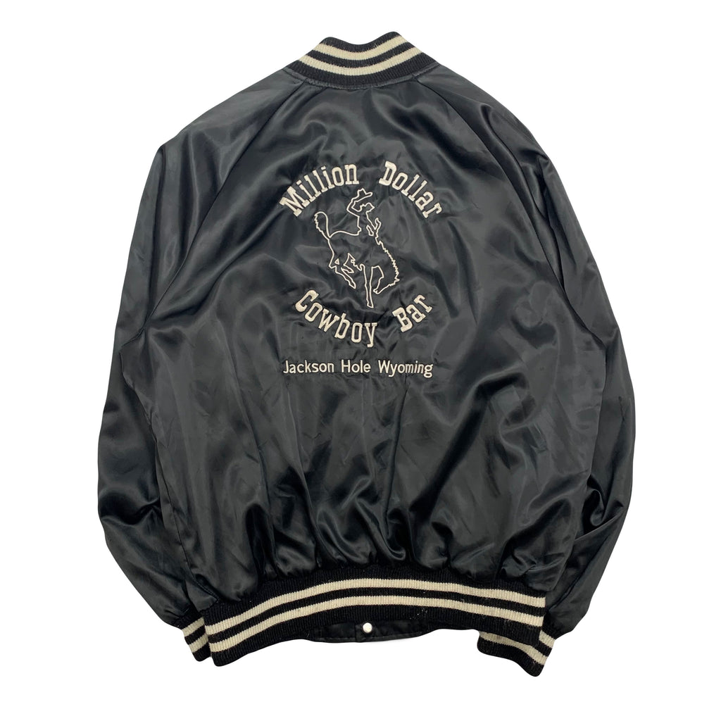 Vintage Million Dollar Cowboy Bar Satin Jacket L
