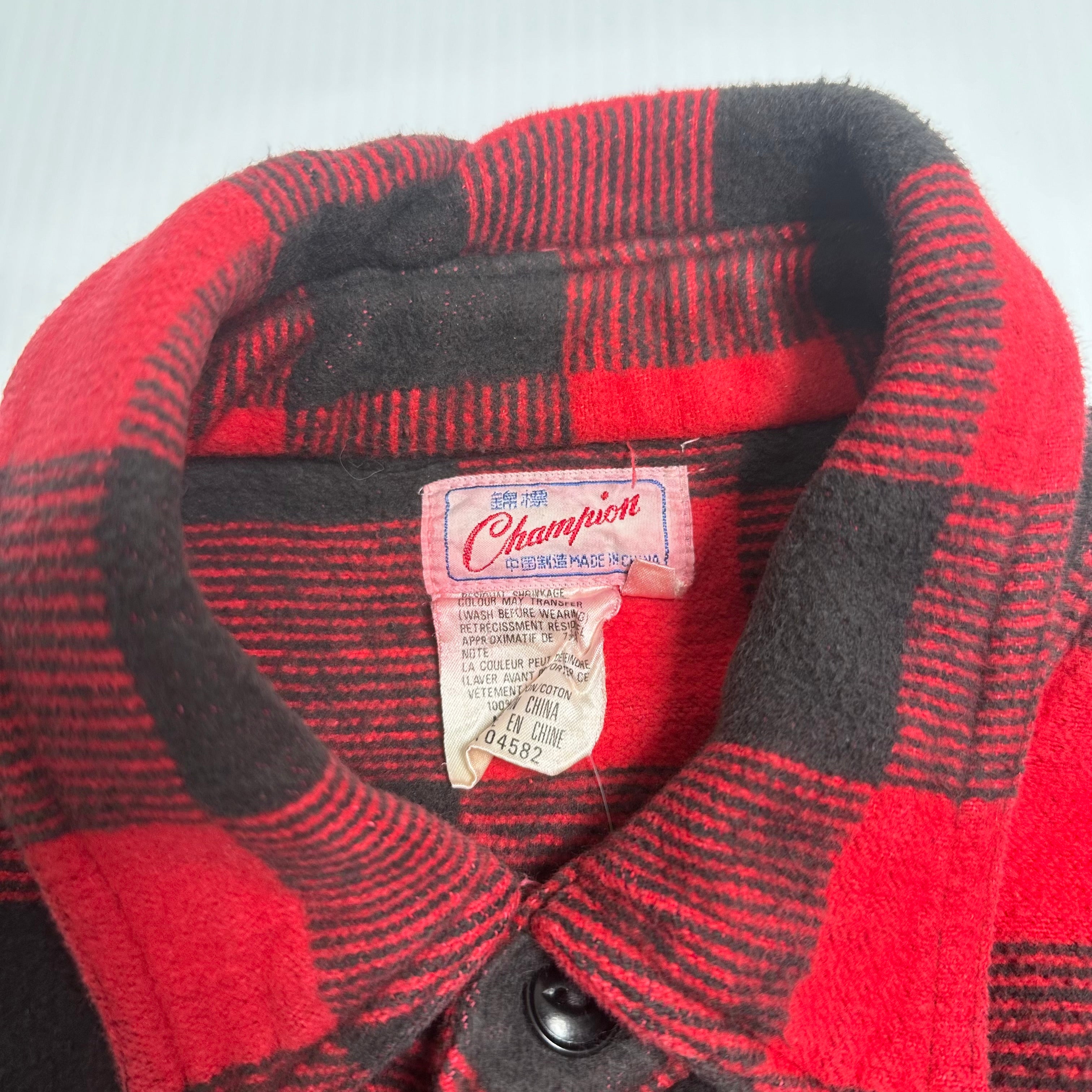 Vintage Champion Heavy Plaid Flannel L