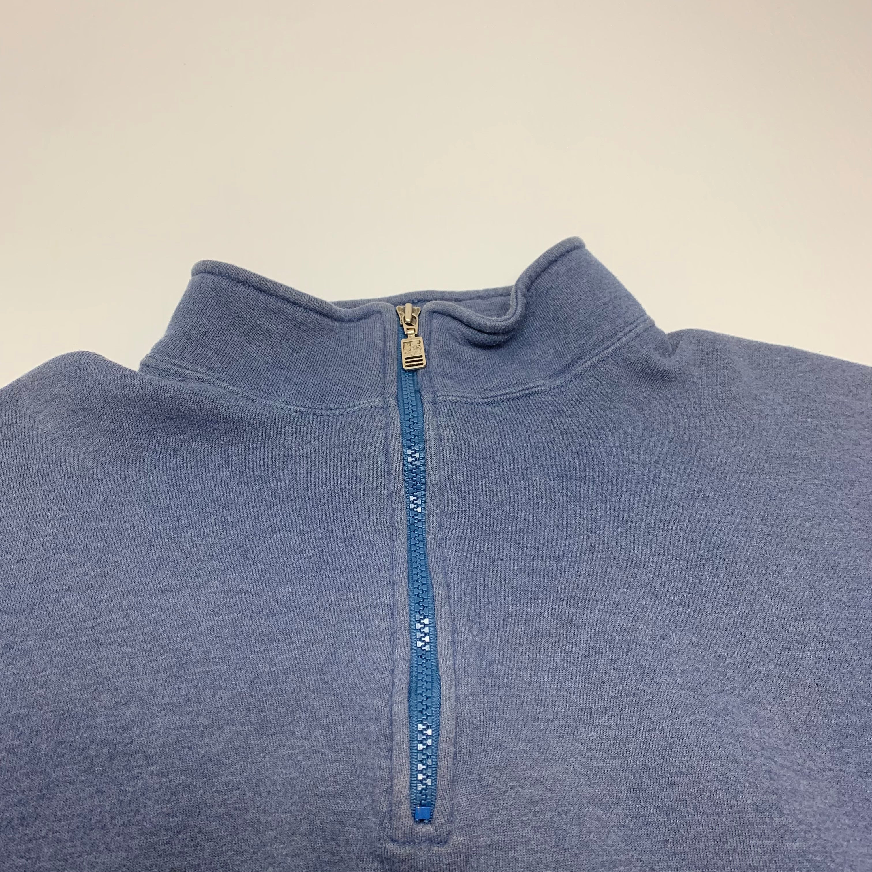 Blank Faded Russell Quarter Zip XL