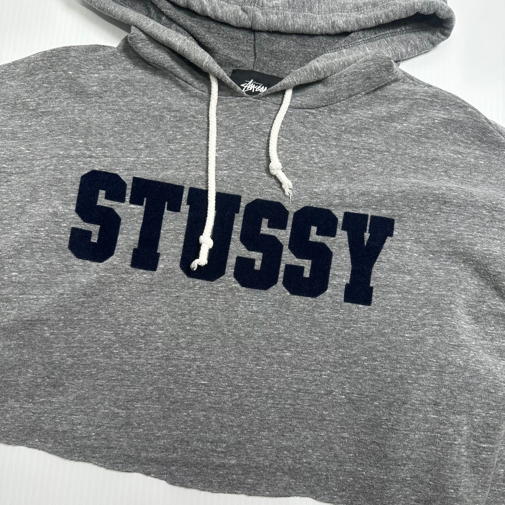 Stüssy Felt Logo Cropped Hoodie S