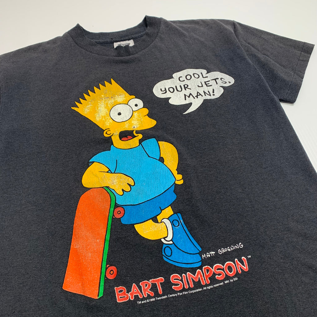 1990 Bart Simpson Cool Your Jets Man Tee M
