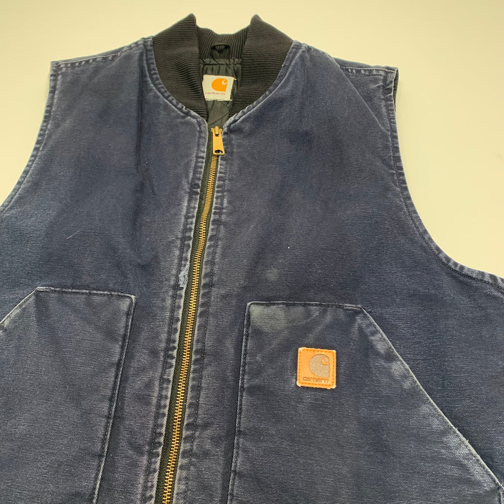 Carhartt Navy Blue Denim Vest L