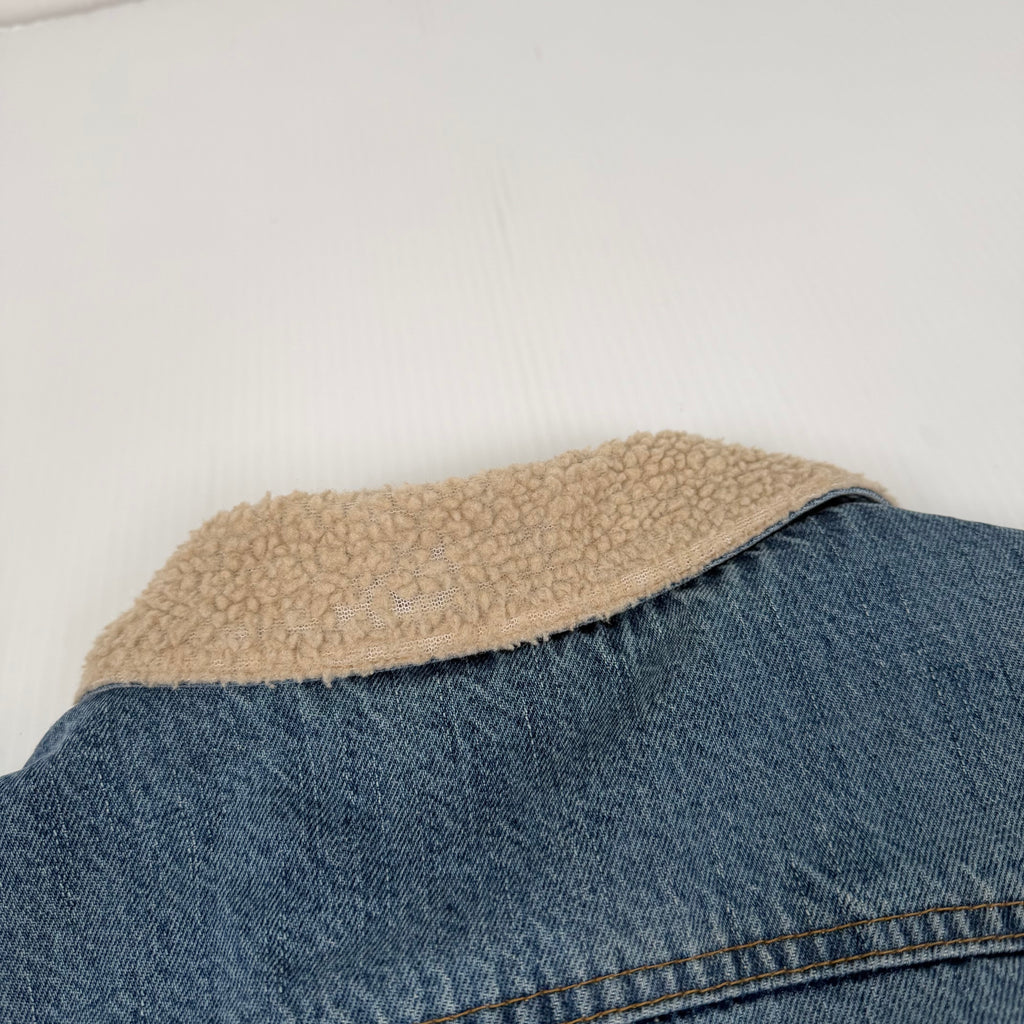 Y2K Oakley Sherpa Lined Denim Jacket L
