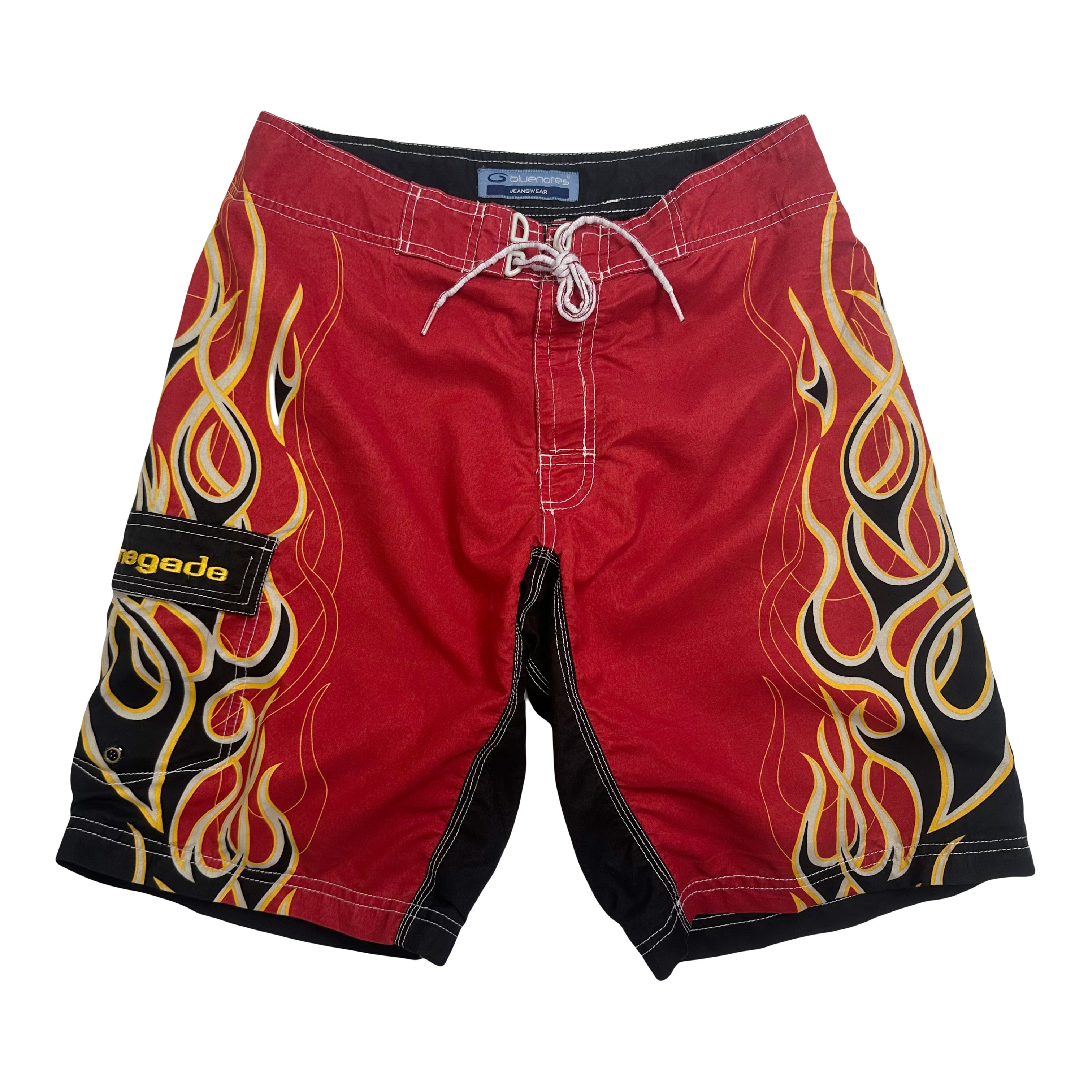 Y2K Bluenotes Renegade Flames Boardshorts S
