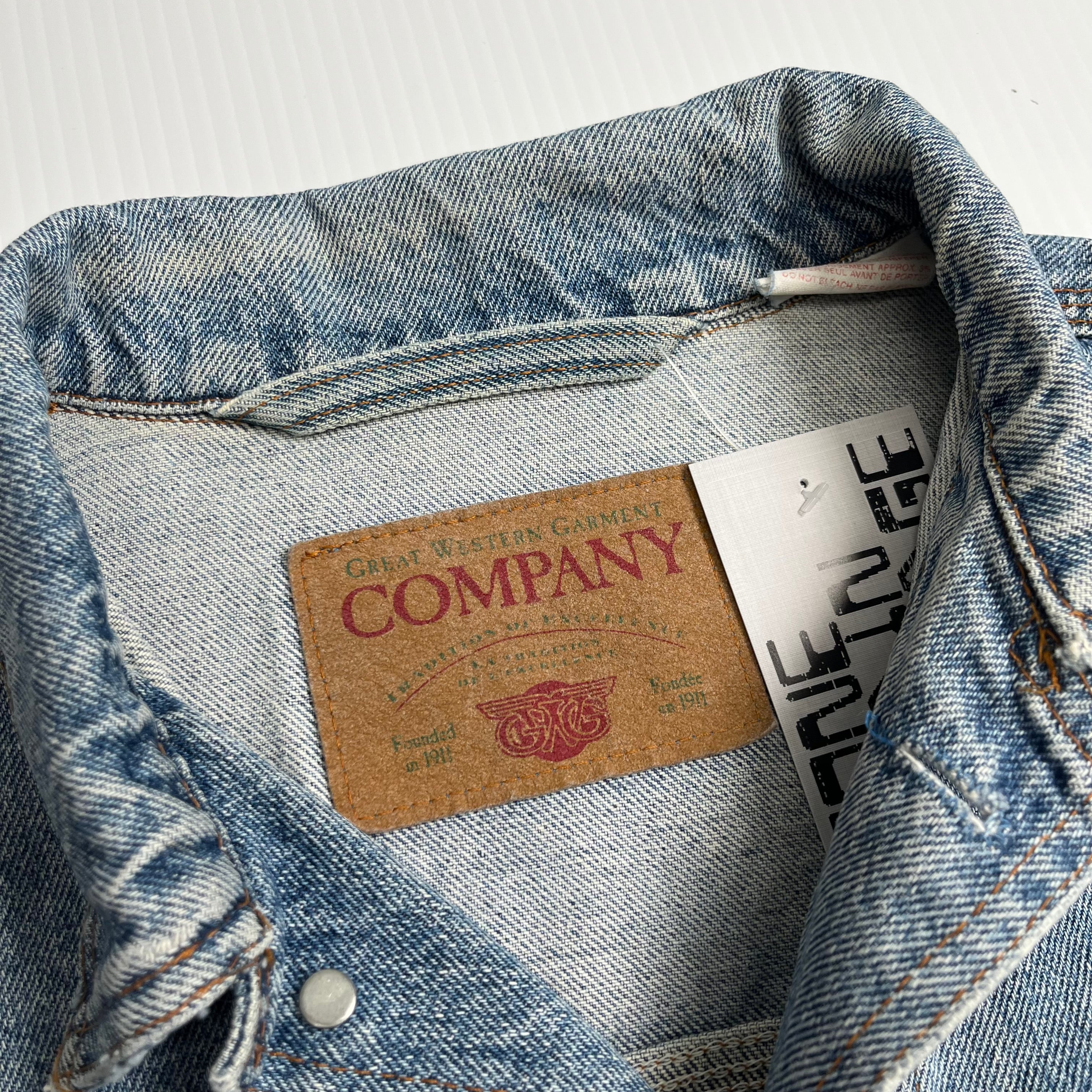Vintage GWG Faded Light Wash Denim Jacket L