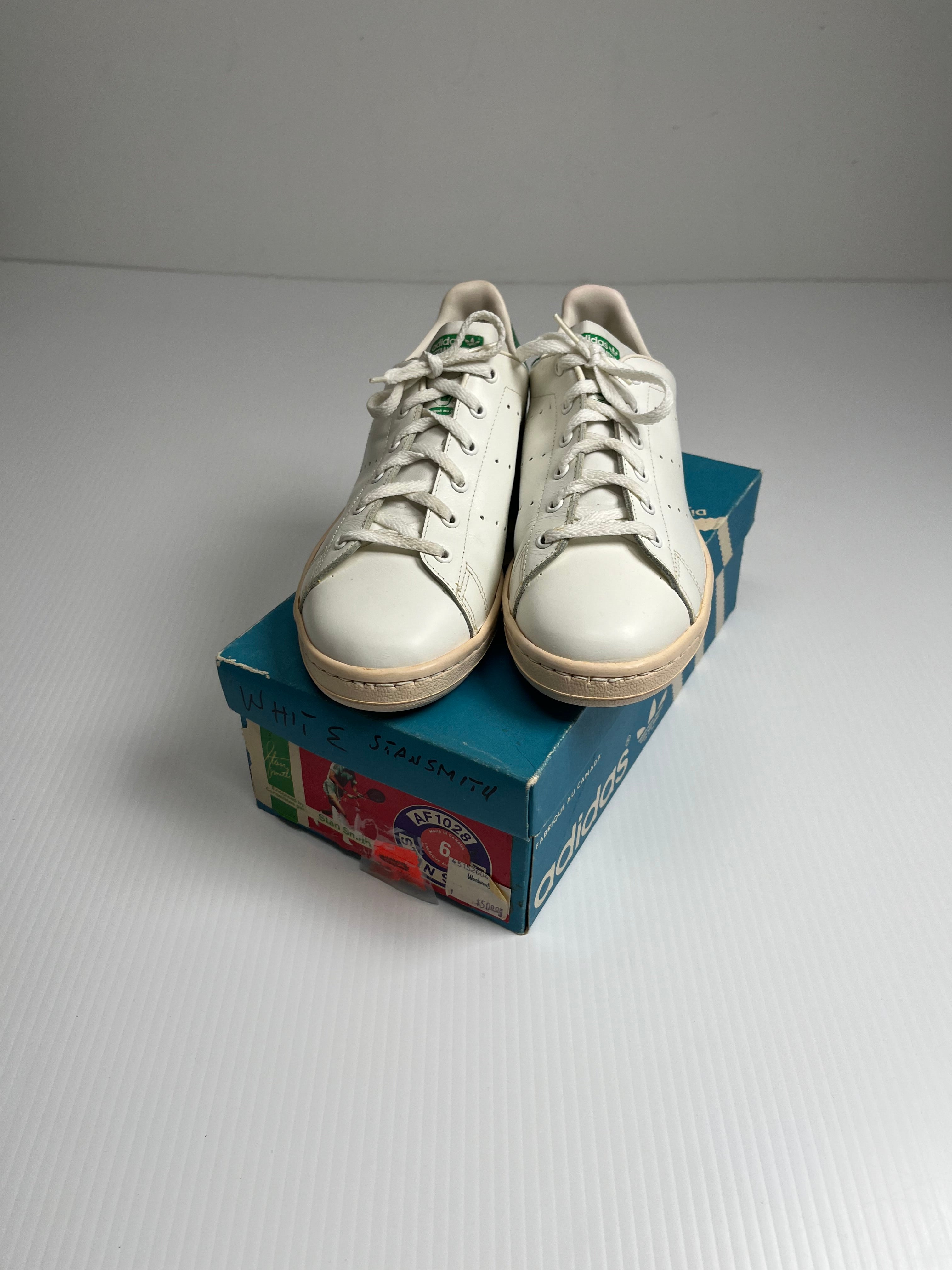Vintage Adidas Stan Smith AF1028 Shoes With Box Size 6