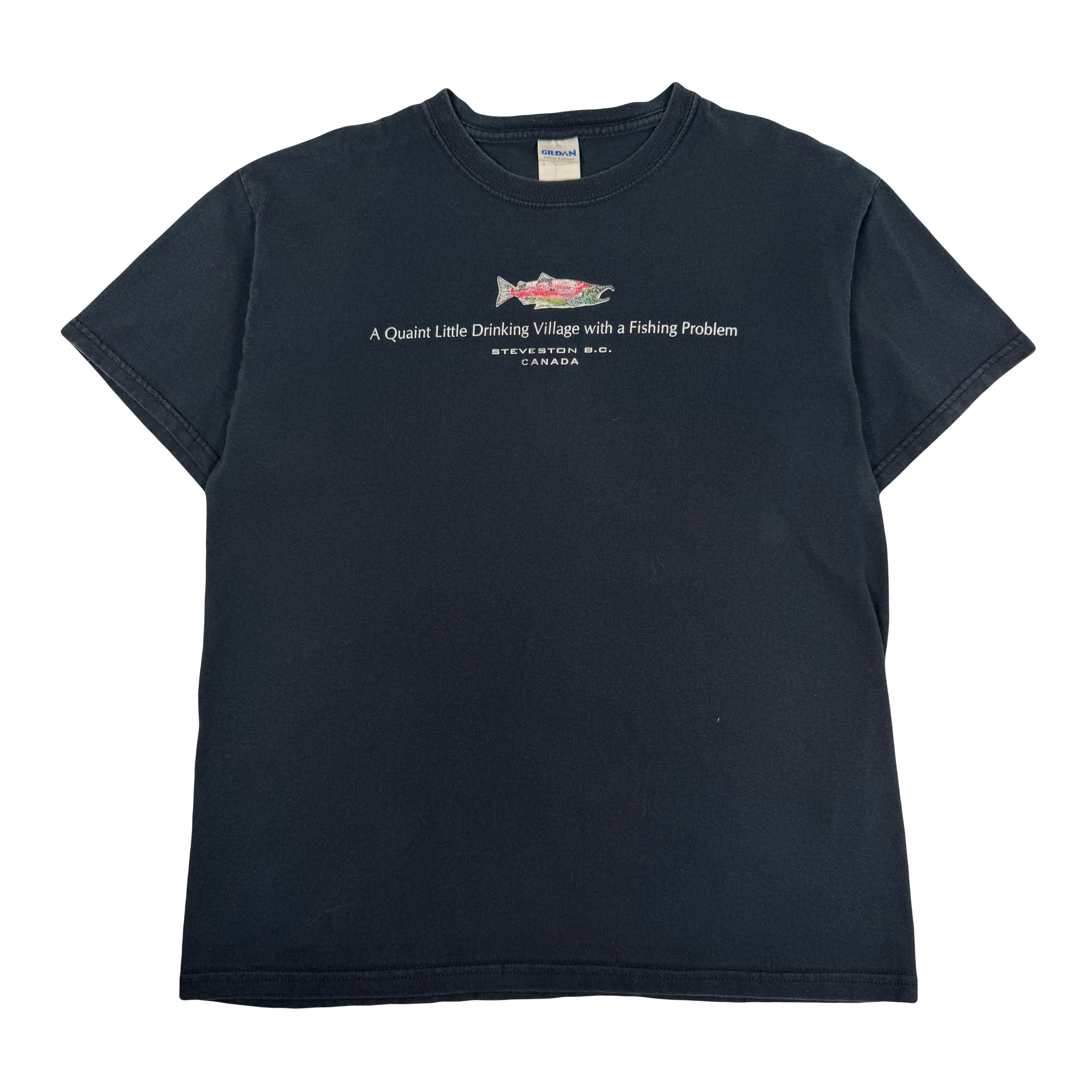 Vintage Steveston BC Fishing Tee L