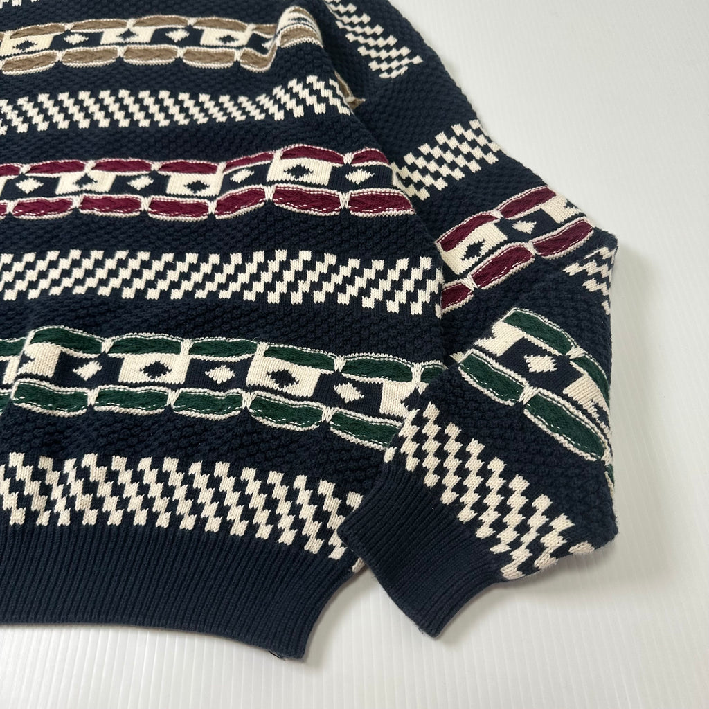 Vintage Mac Divots Pattern Knit Sweater XL