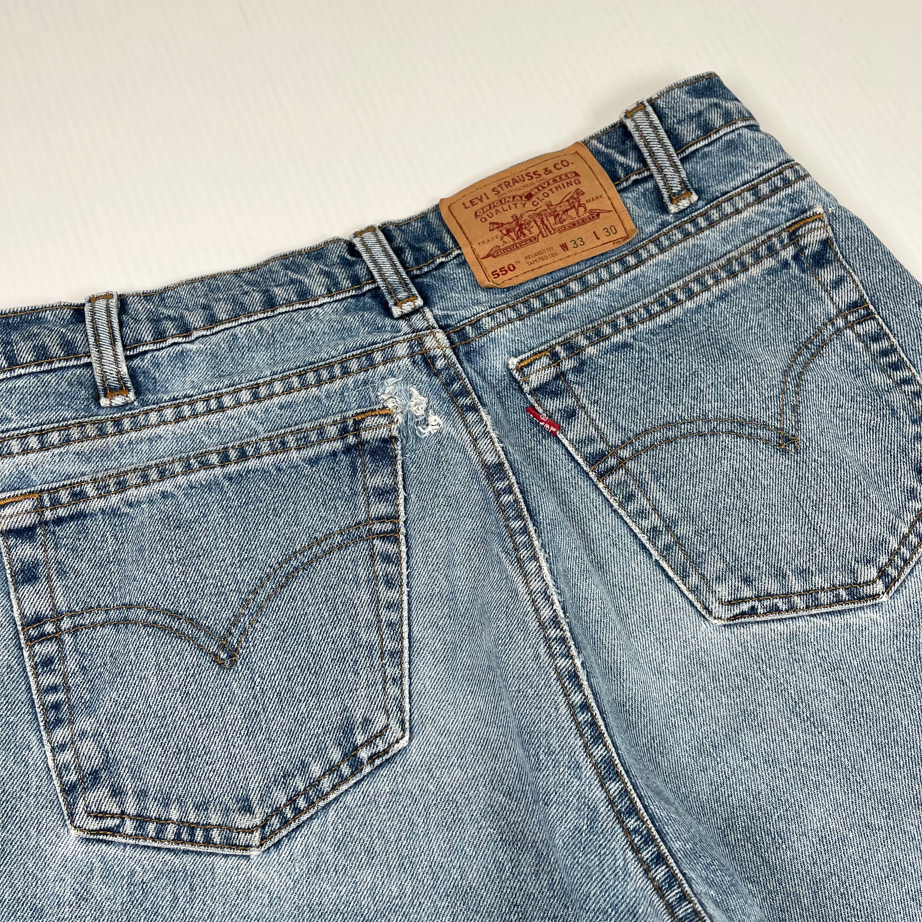 Rework Vintage Levi's x England Baggy Denim Shorts