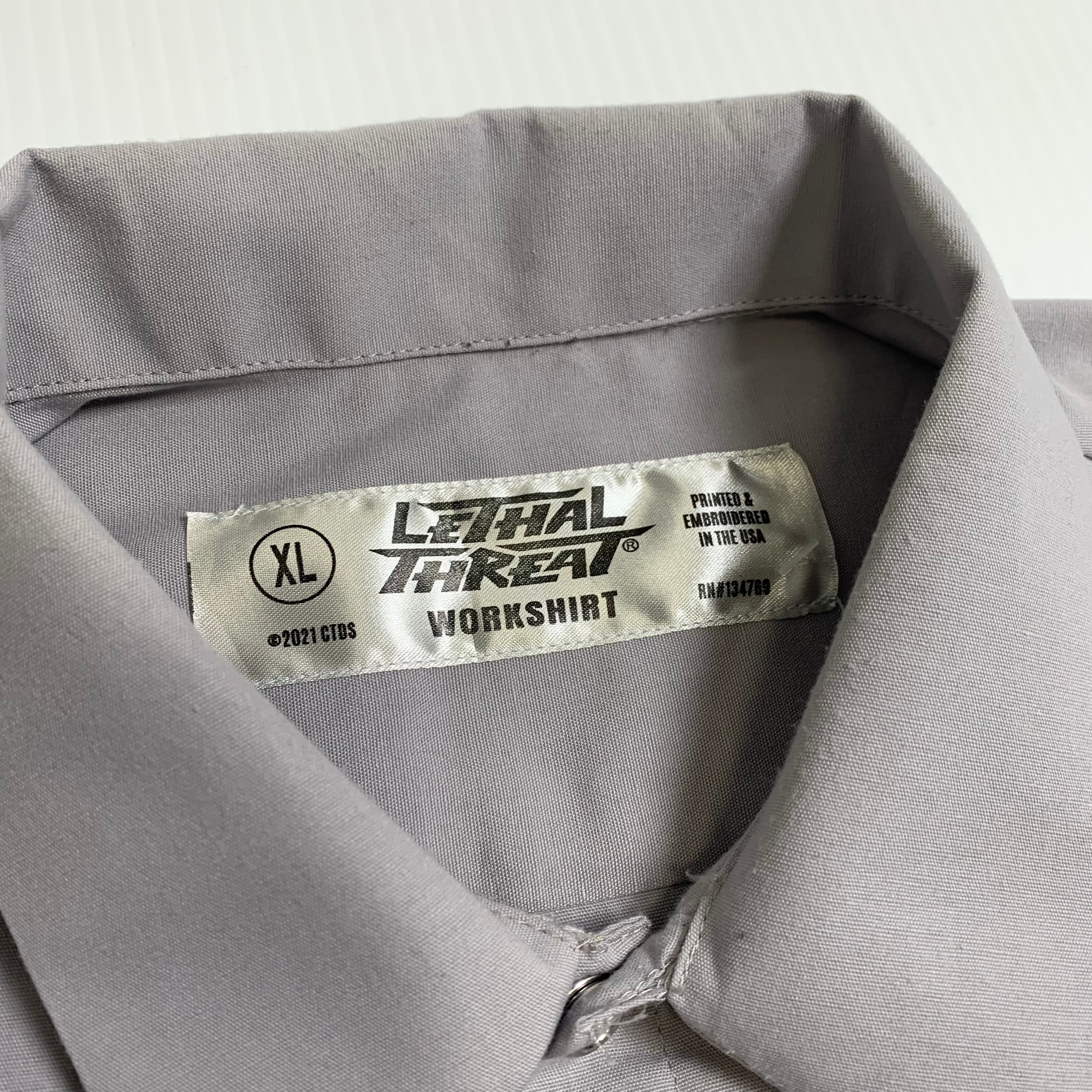 Lethal Threat Bombs Away Workshirt Button Up XL