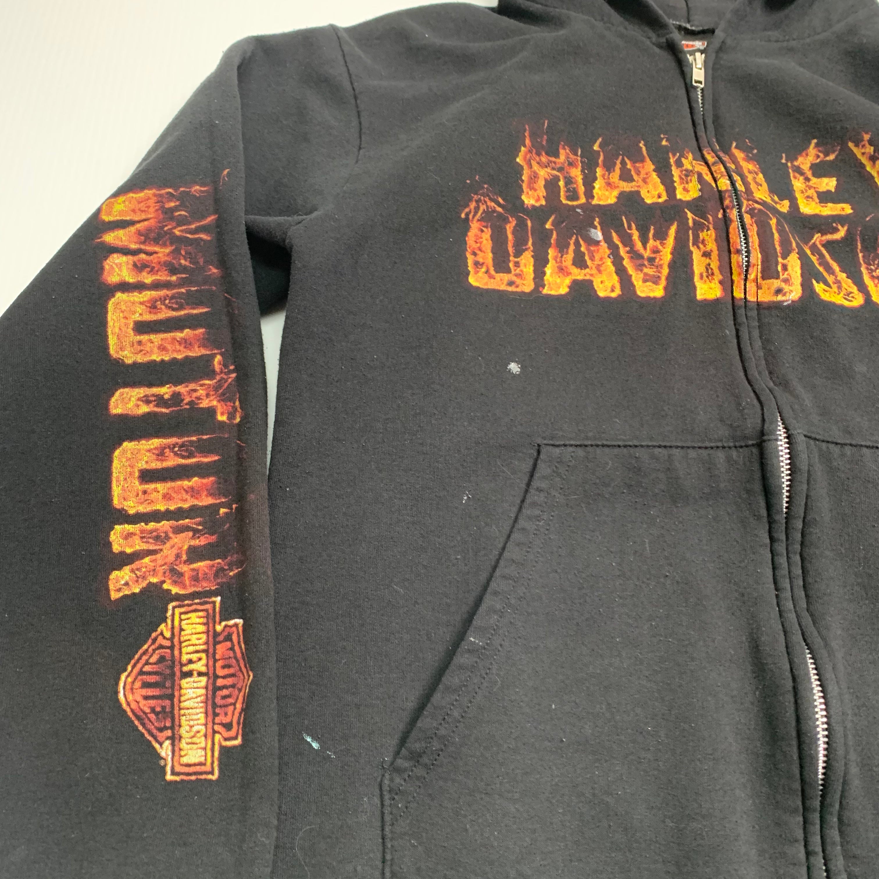 Harley Davidson Flames ZipUp Hoodie M