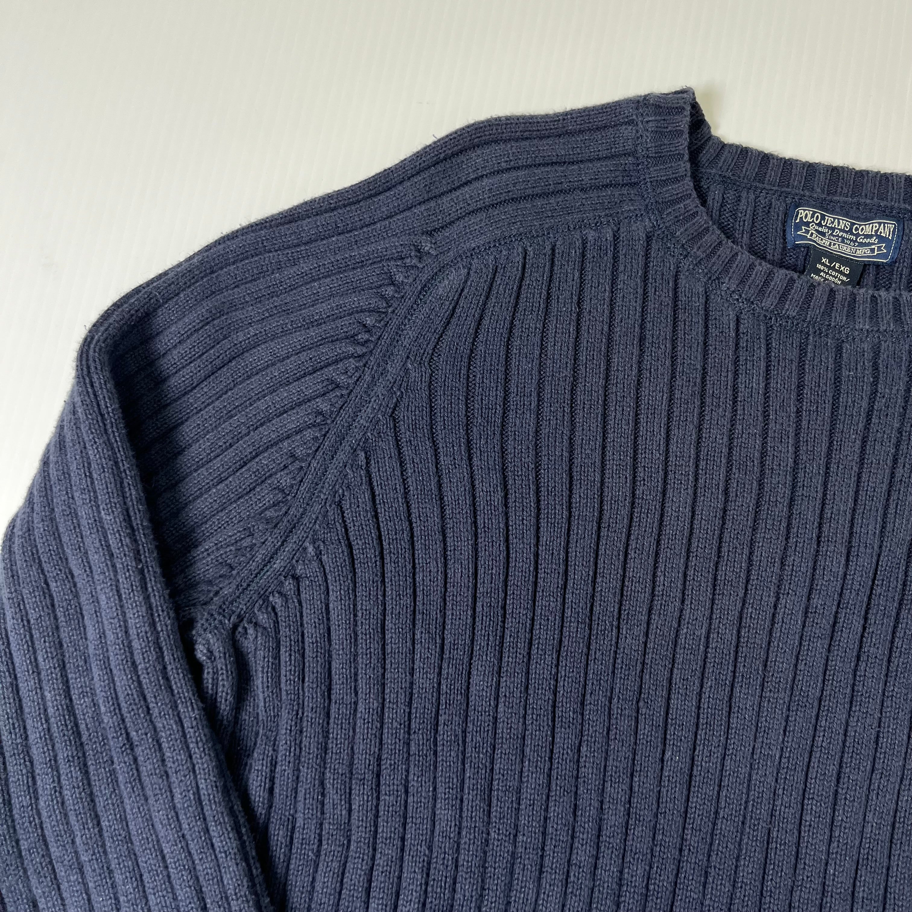 Vintage Polo Jeans Co. Ribbed Sweater XL