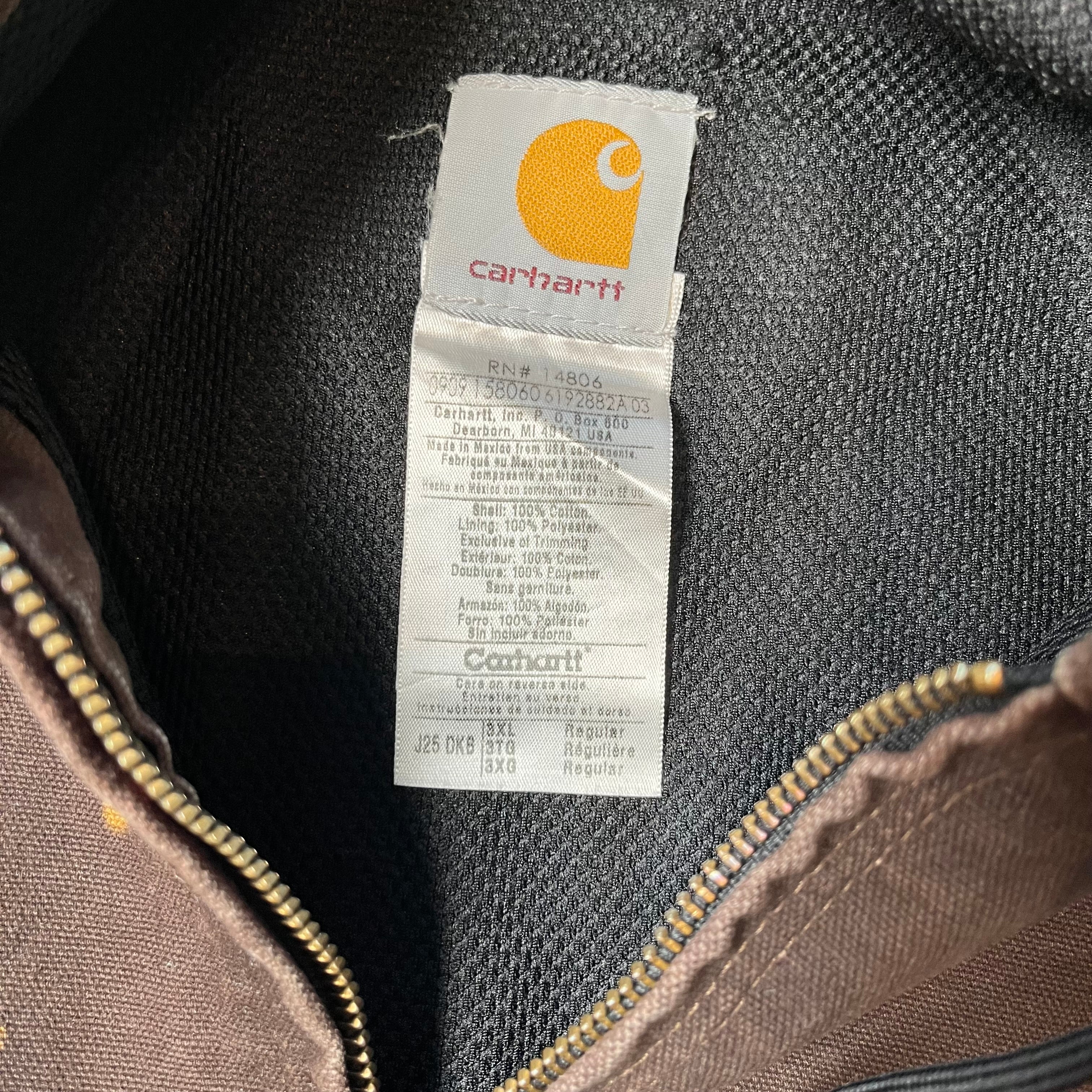 Vintage Carhartt Hooded Zip Jacket XXXL