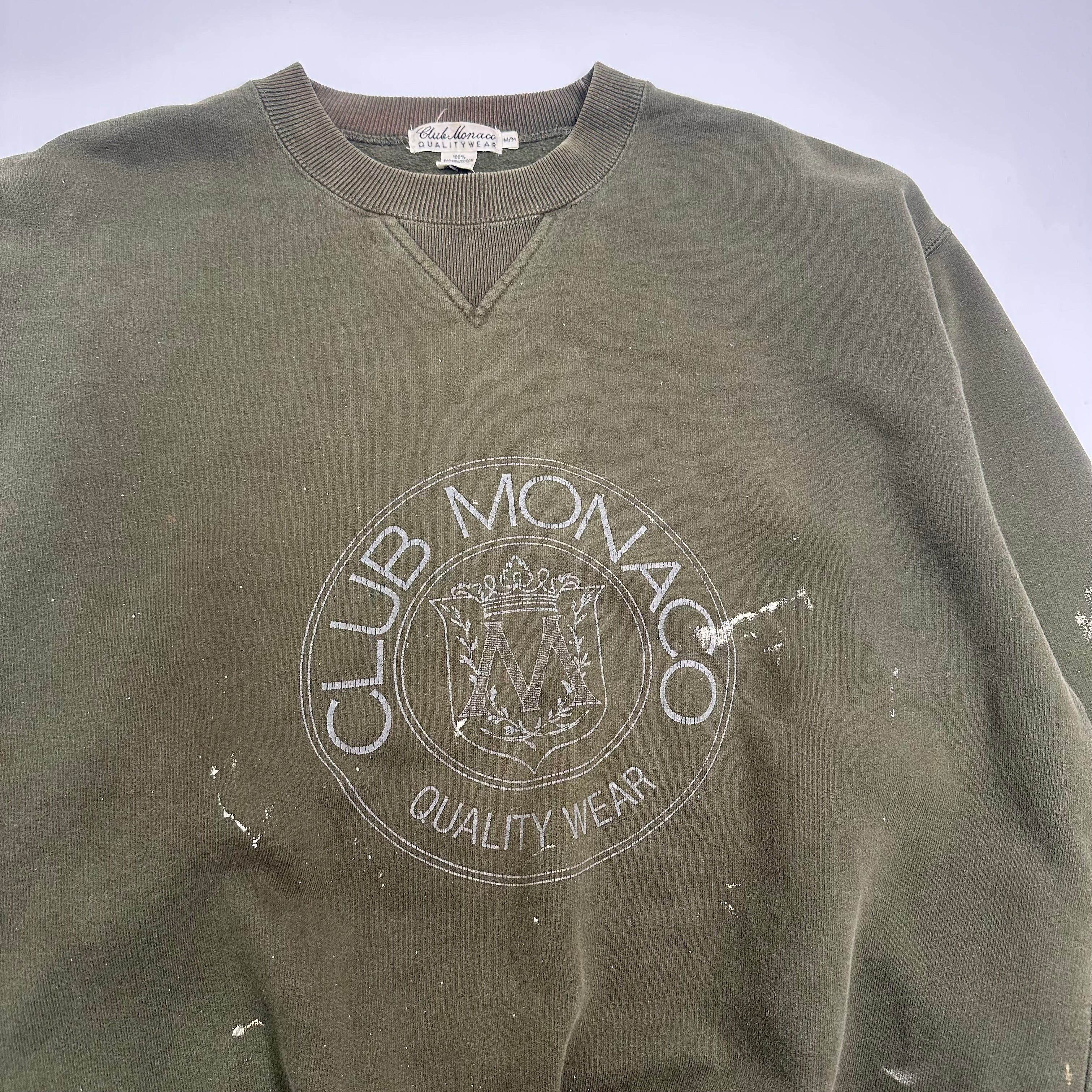 Vintage Club Monaco Painted Crewneck M