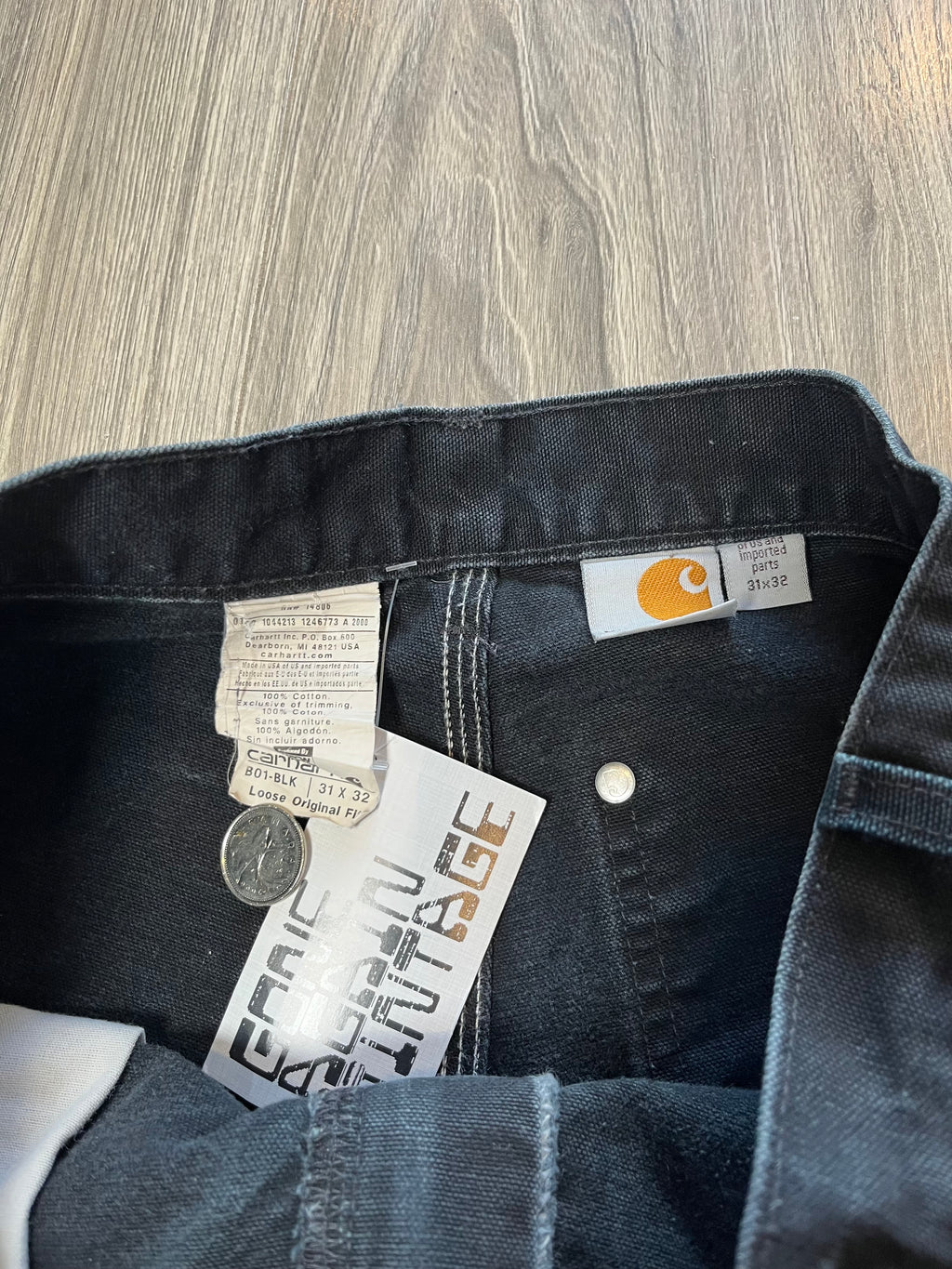 Vintage Carhartt B01 Distressed Double Knee Denim 29