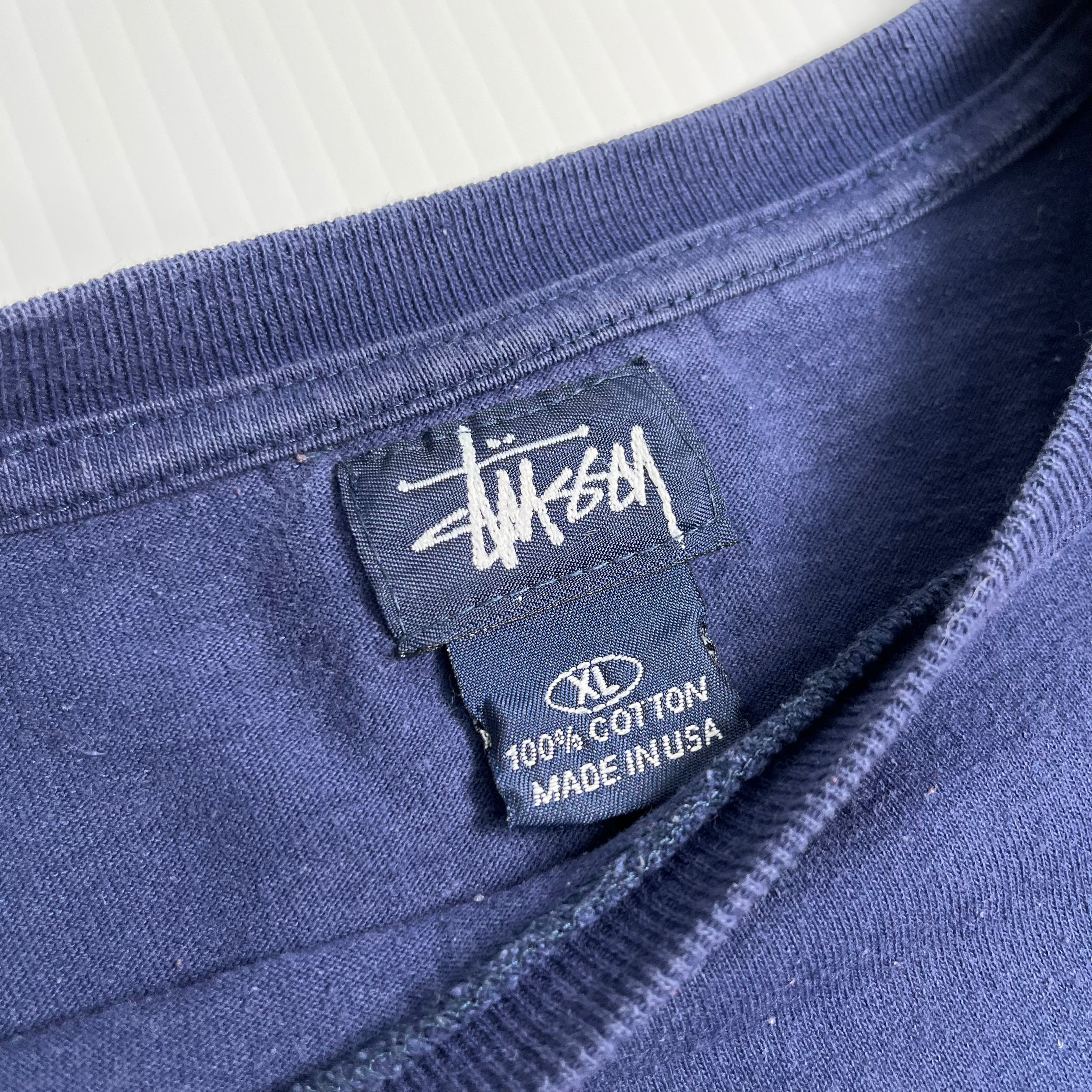90s Stussy Lion Crest Pocket Longsleeve XL