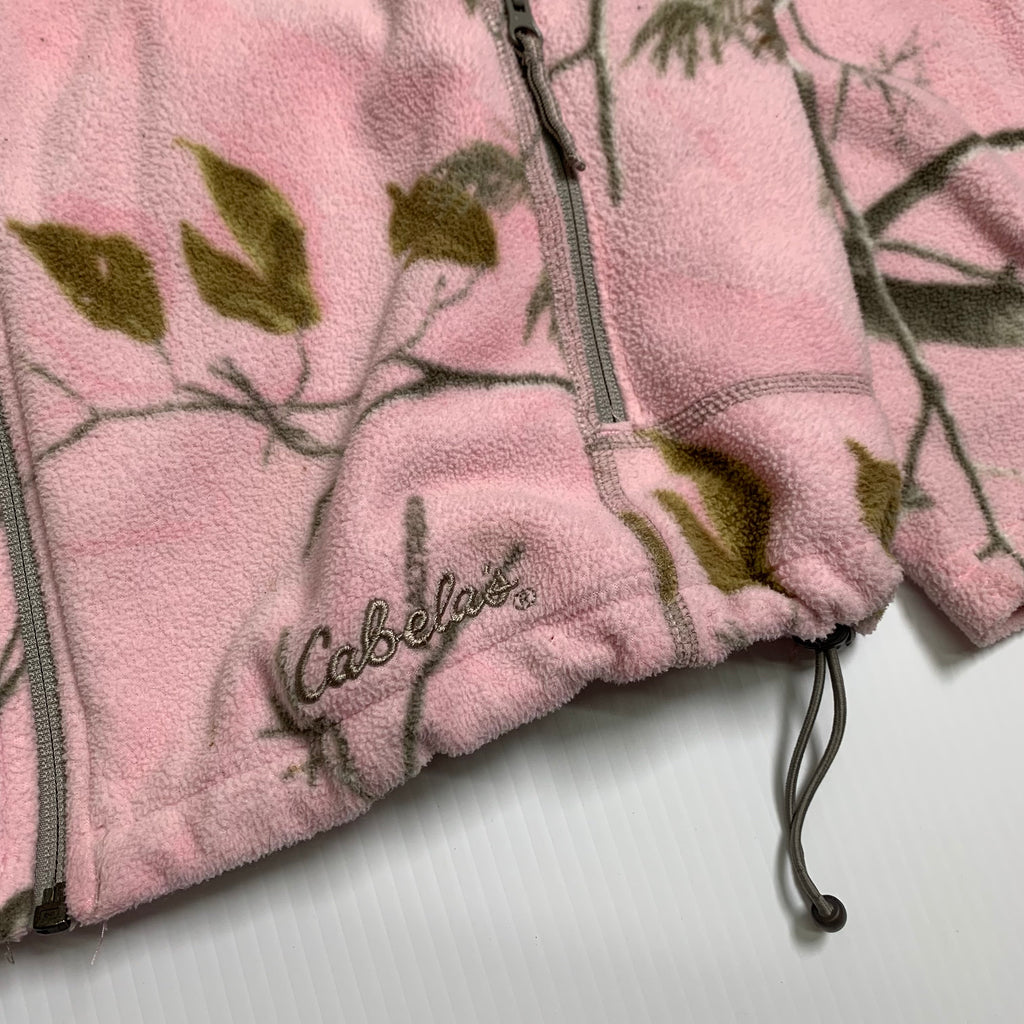Cabela's Pink Real Tree Full Zip Fleece Women's XL