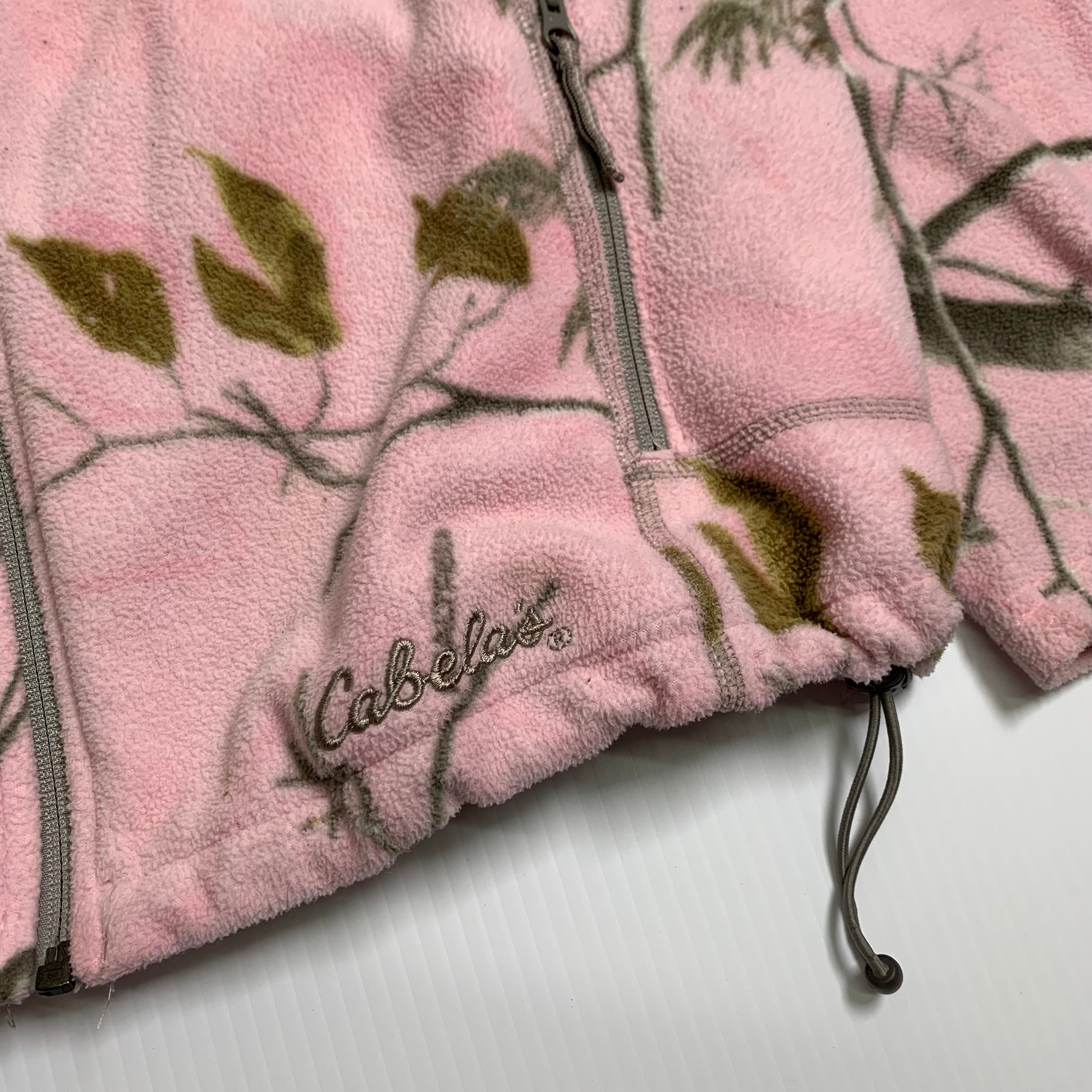 Cabela's Pink Real Tree Full Zip Fleece Women's XL