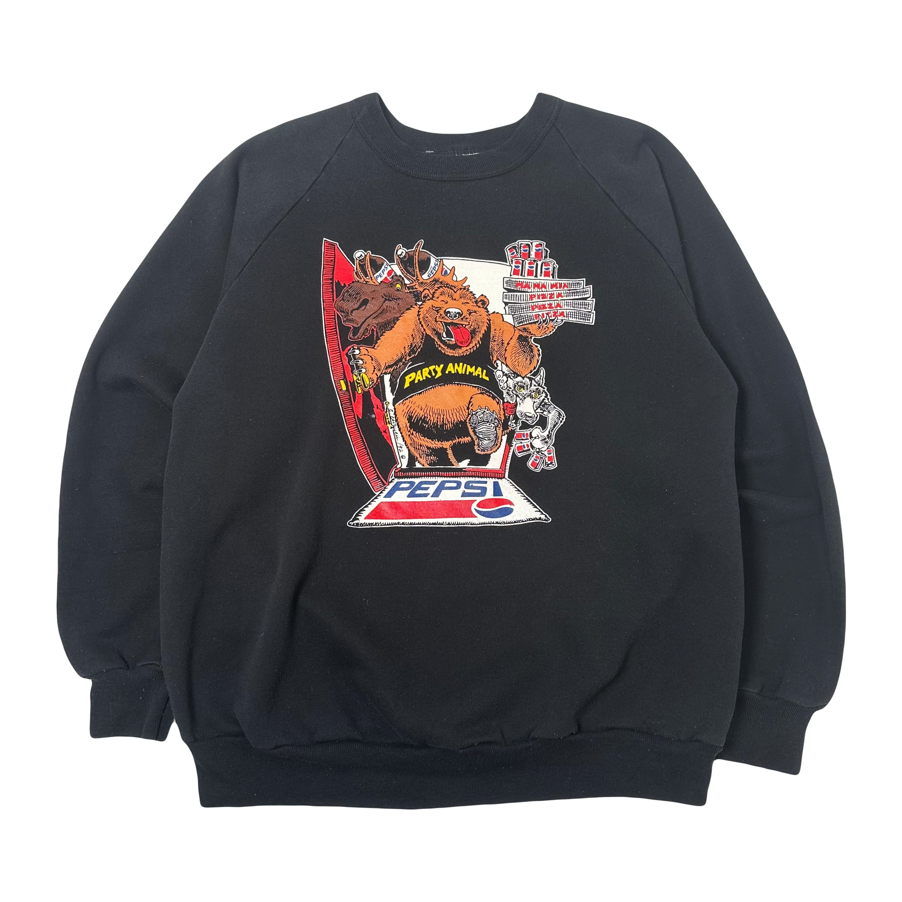 90s Pepsi Party Animal Graphic Crewneck L