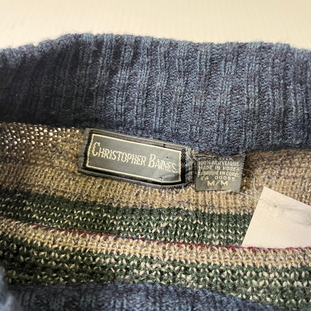Vintage Christopher Barnes Striped knit Sweater M
