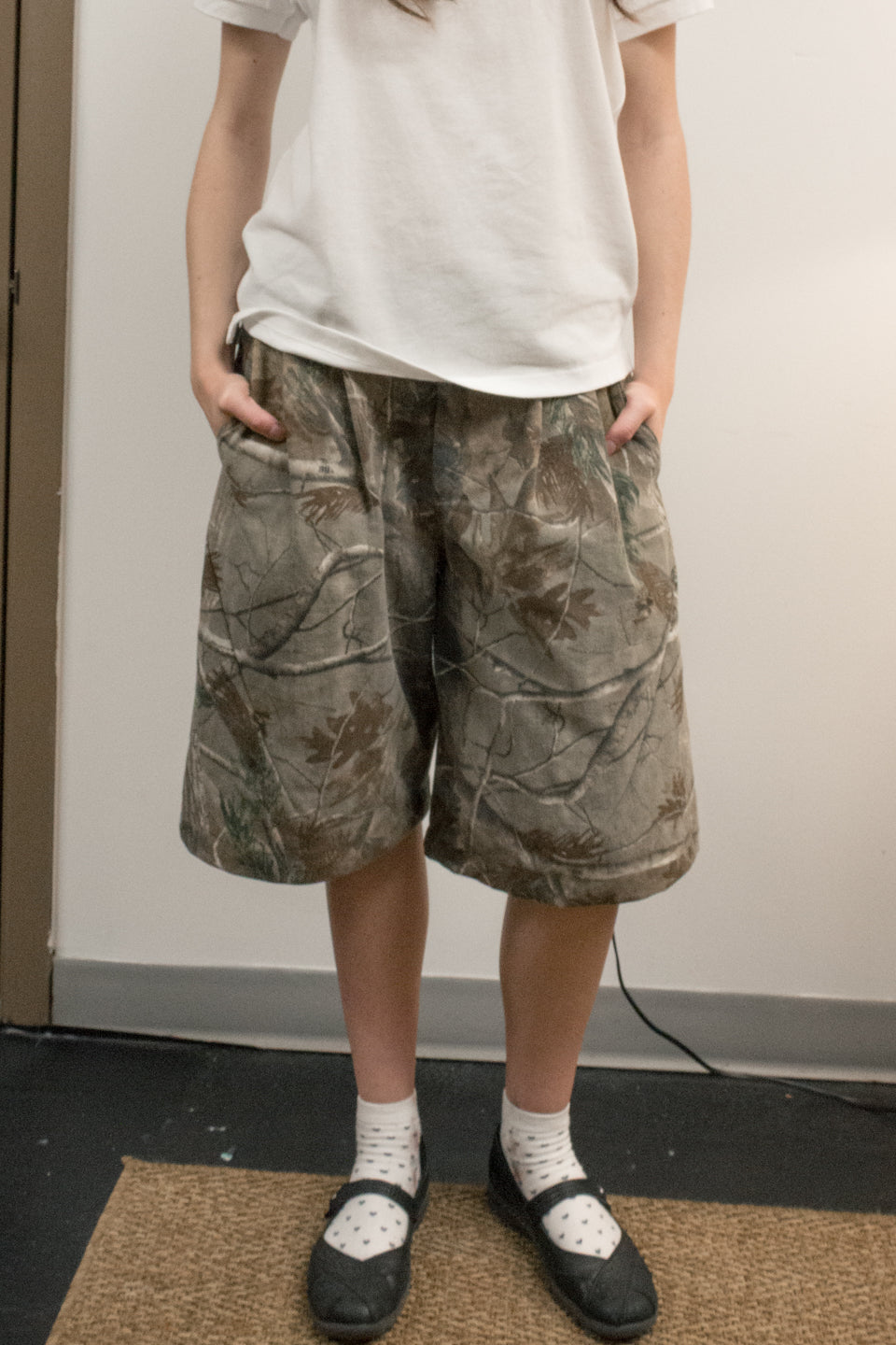 Rework Pleated Baggy Real Tree Shorts 30