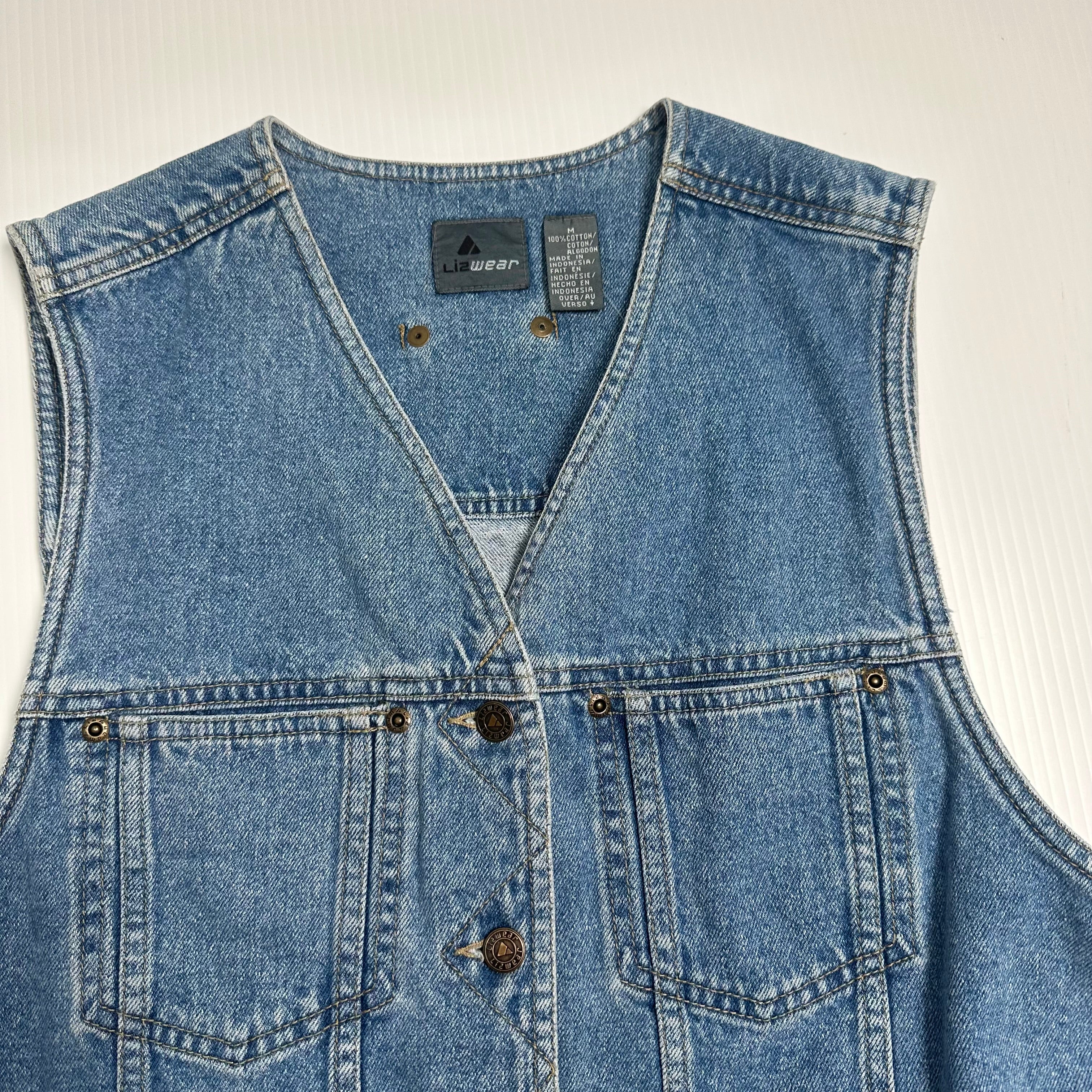 Vintage Liz Wear Denim Vest Women's M