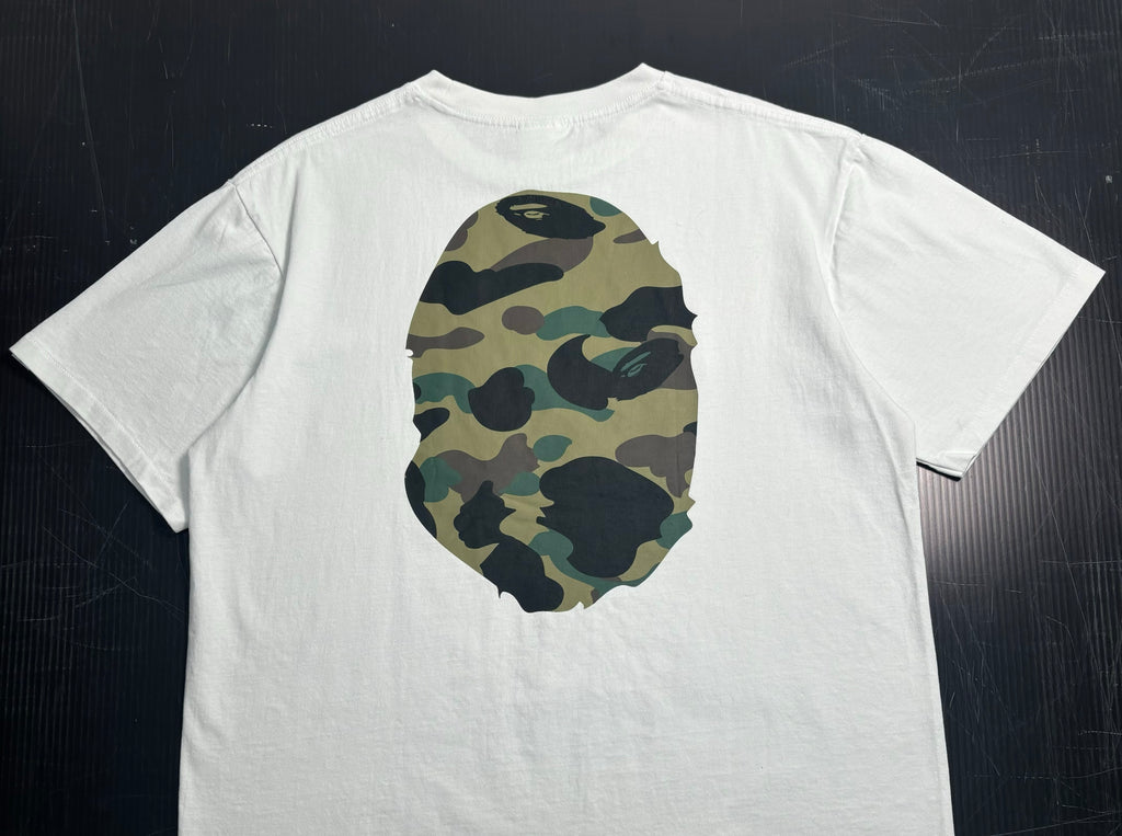 A Bathing Ape Camo Head Graphic Tee XL