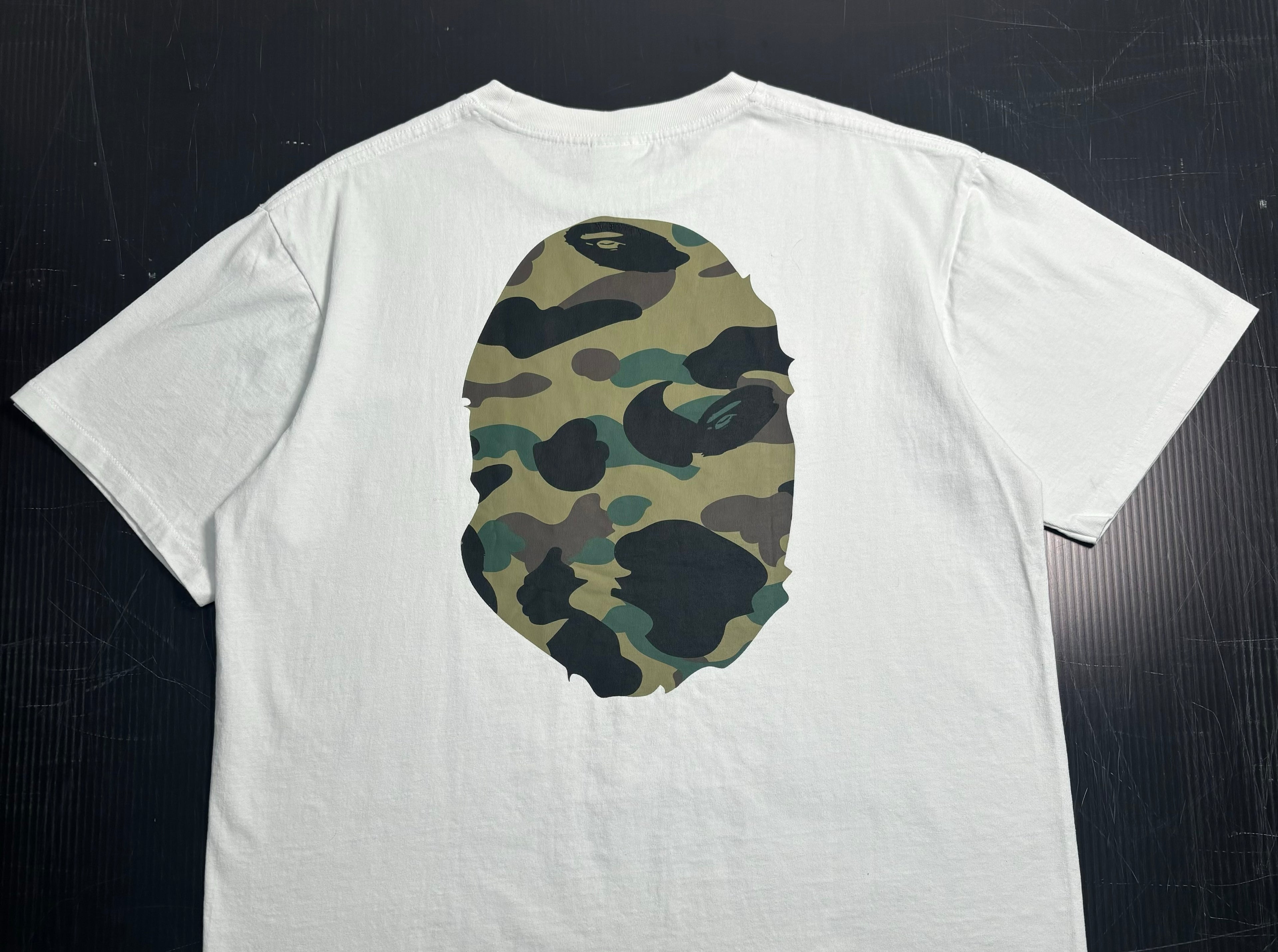 A Bathing Ape Camo Head Graphic Tee XL