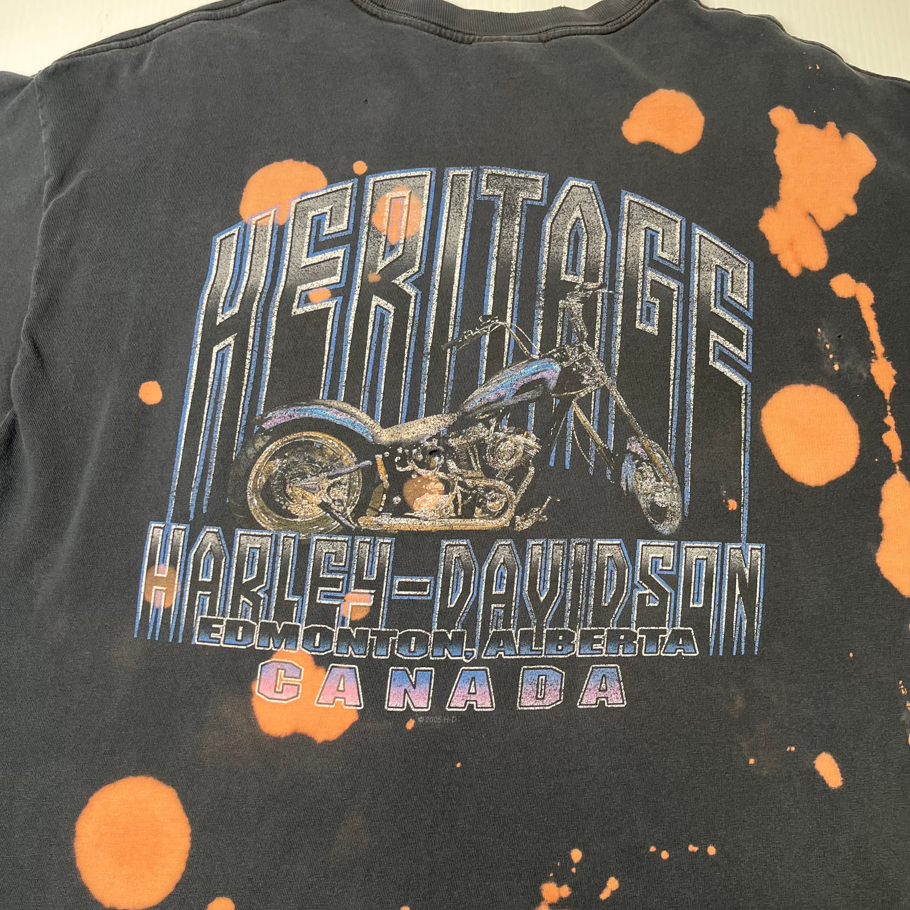 Harley Davidson Bleach Spot Pocket Tee XL