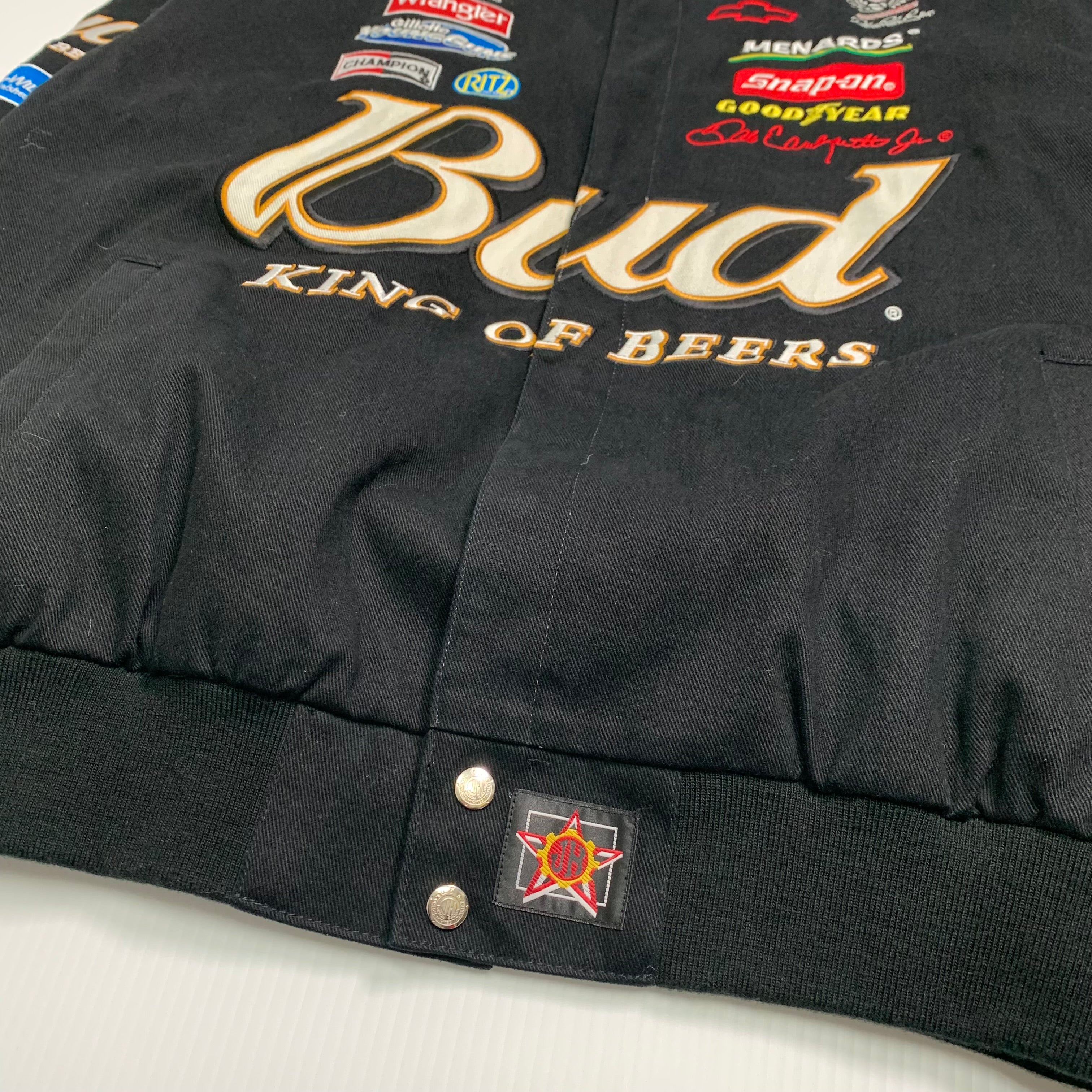 Vintage Jeff Hamilton #8 Budweiser Racing Jacket L