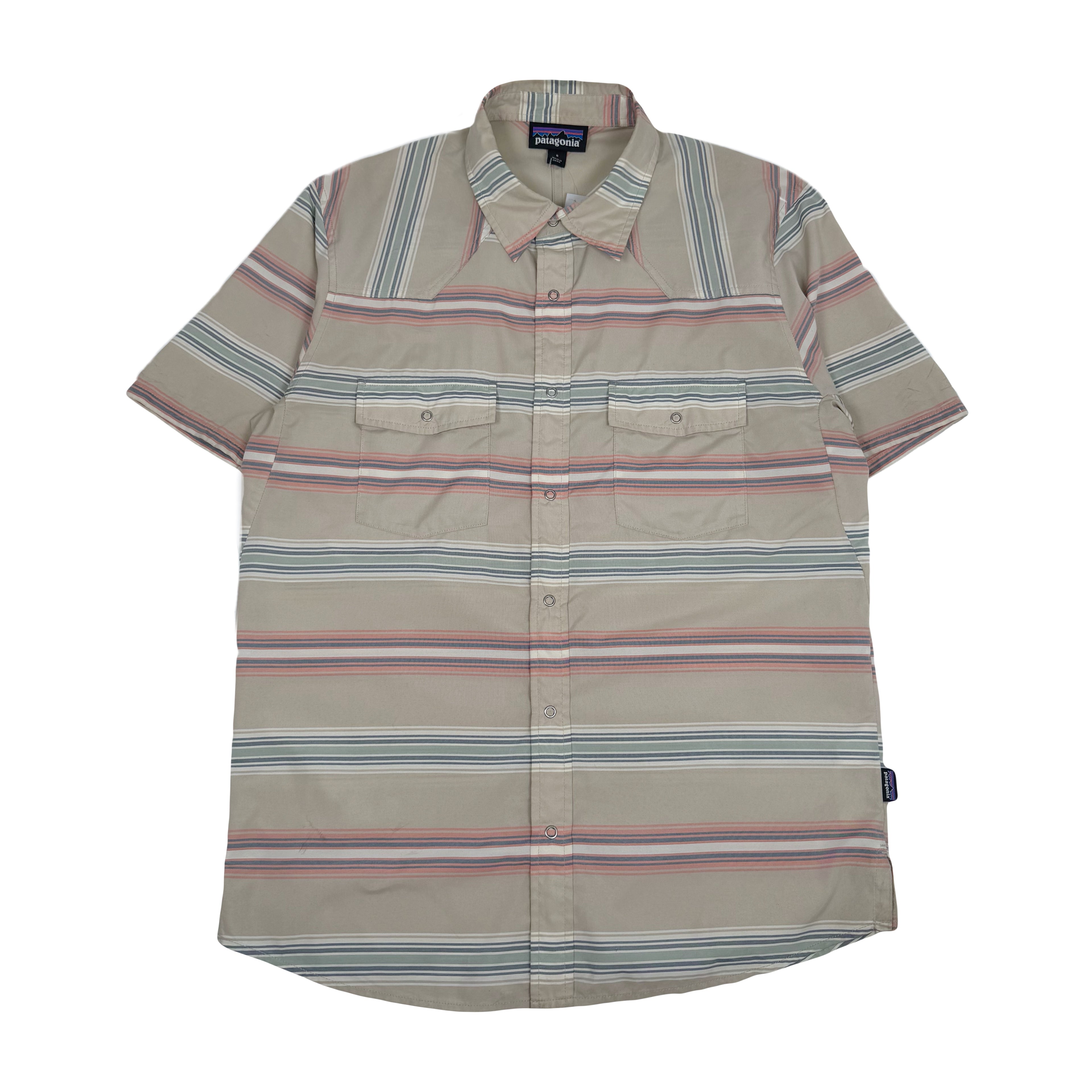 Patagonia Stripe Short Sleeve Button Up Shirt S