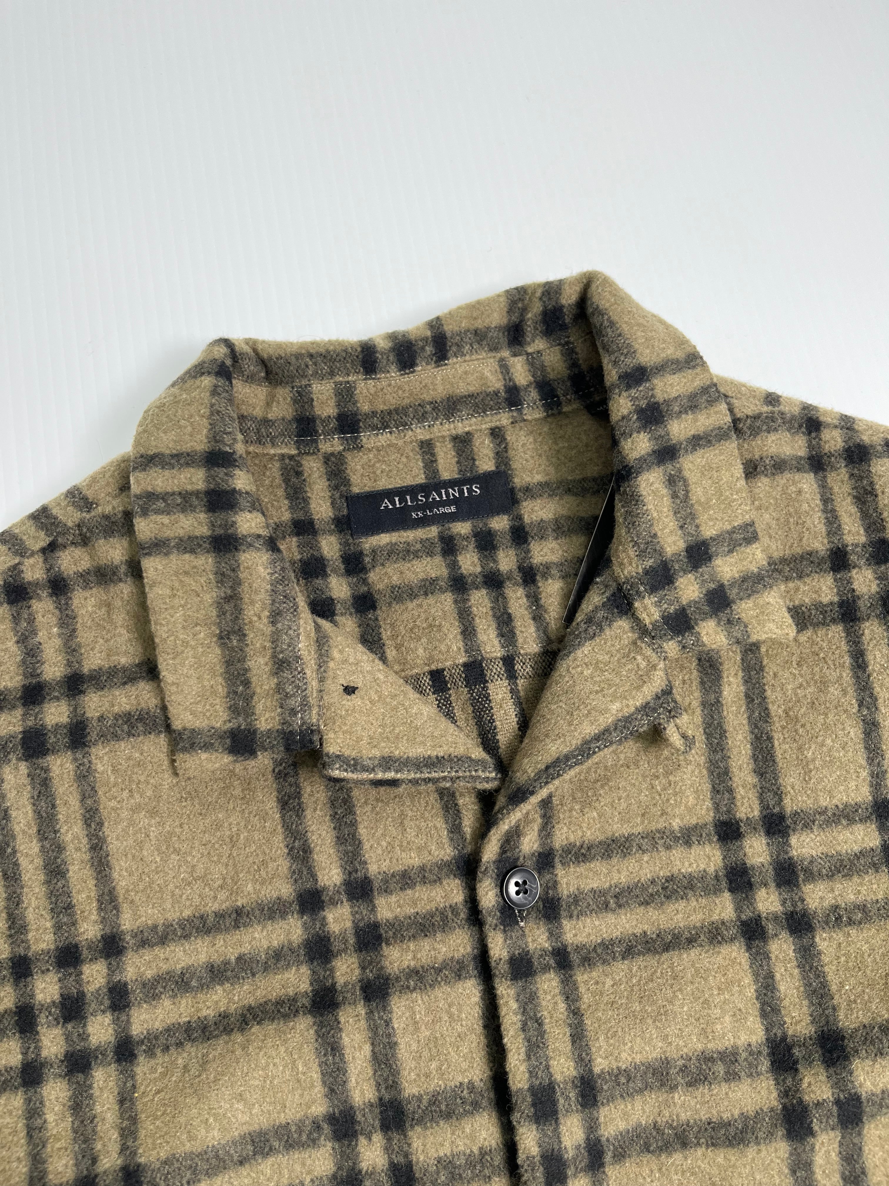 All Saints Heavy Flannel Button Up Shirt XXL