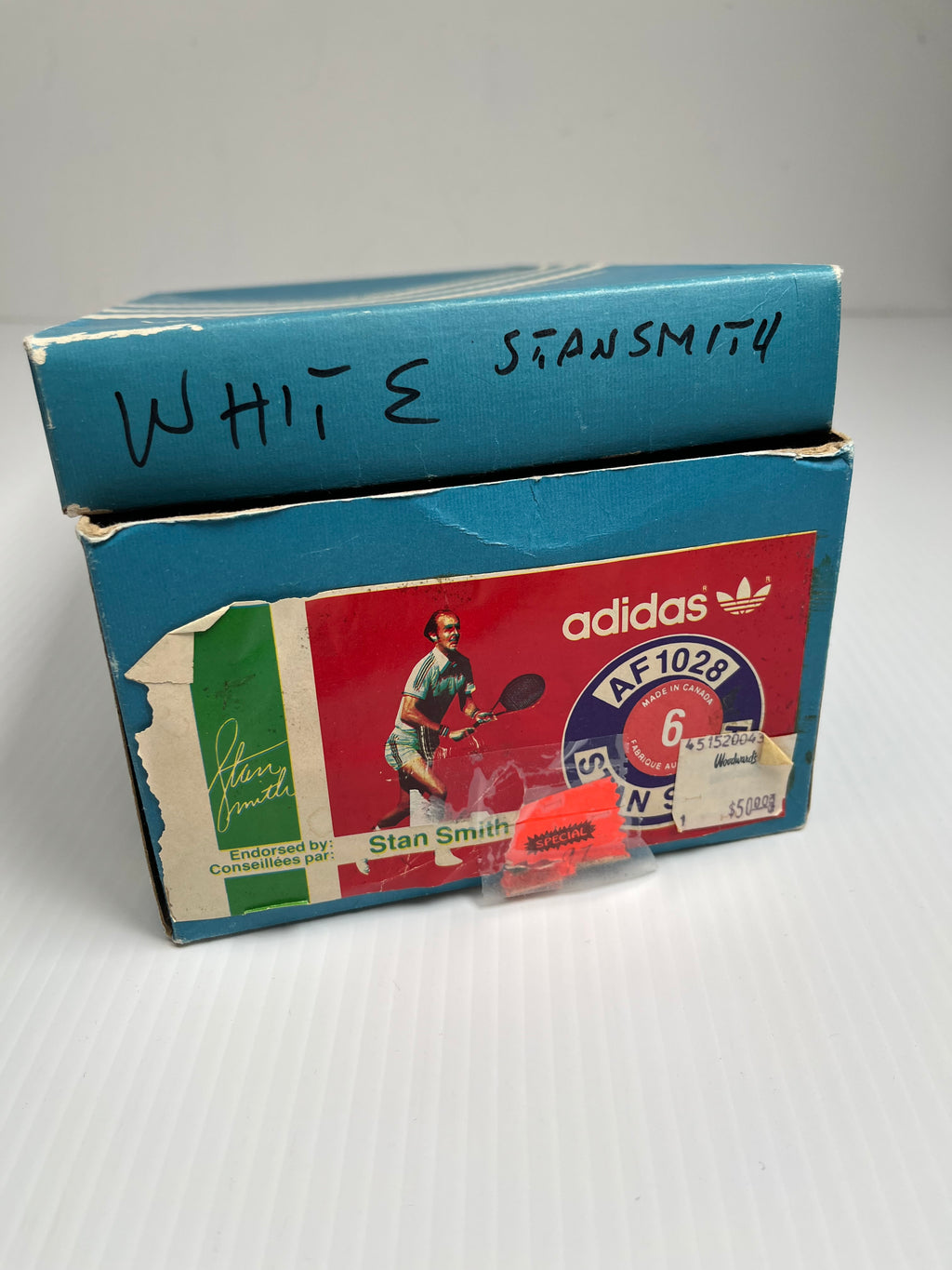 Vintage Adidas Stan Smith AF1028 Shoes With Box Size 6