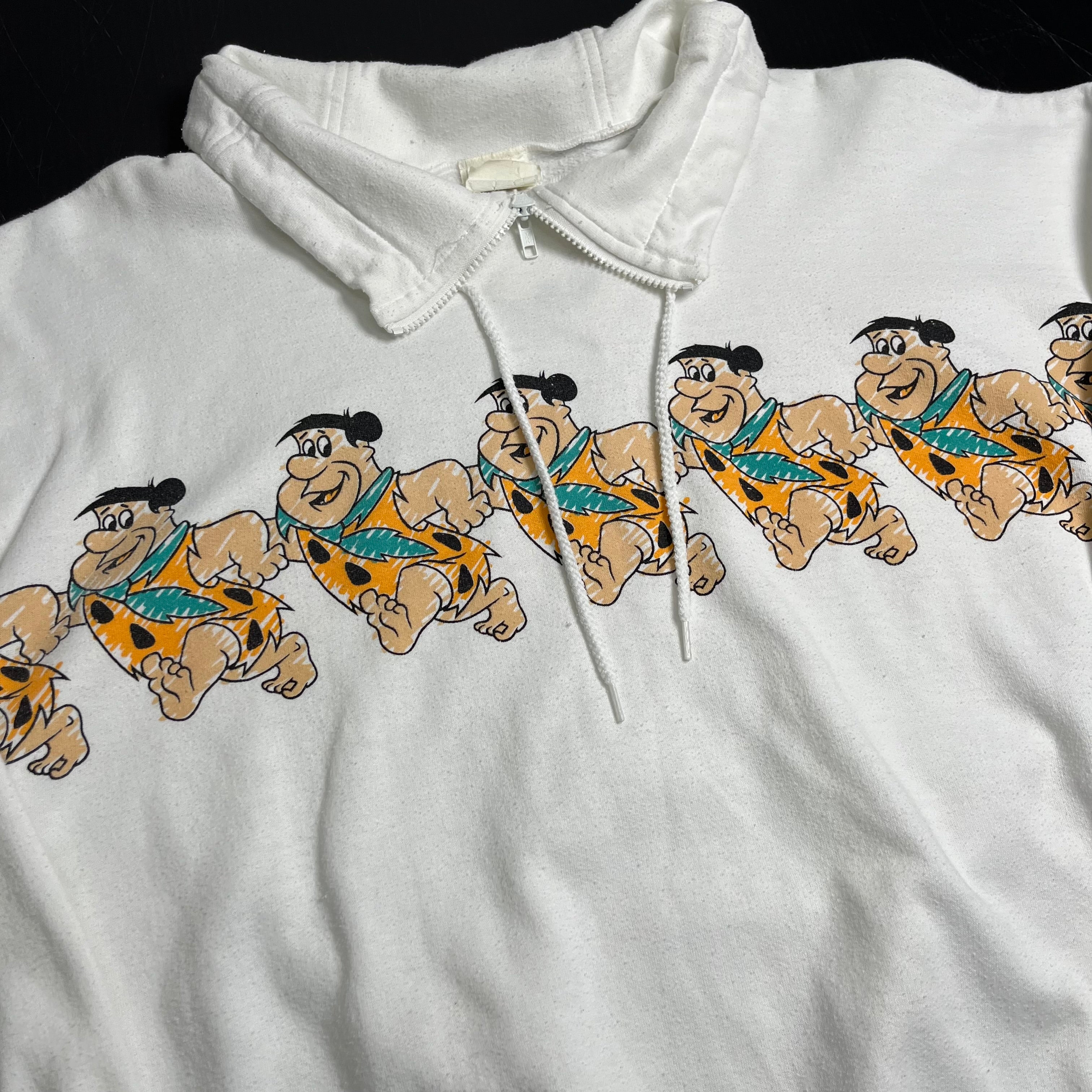 1989 Flintstones 1/4 Zip Sweatshirt XL