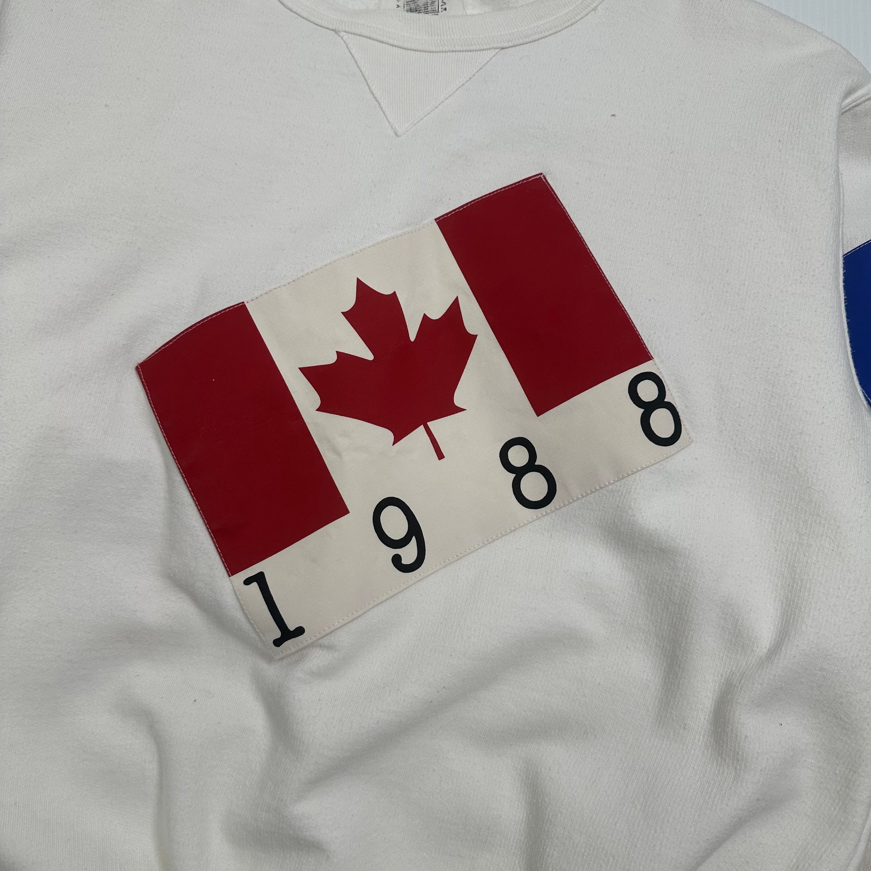 1988 World Flags Patch Crewneck M