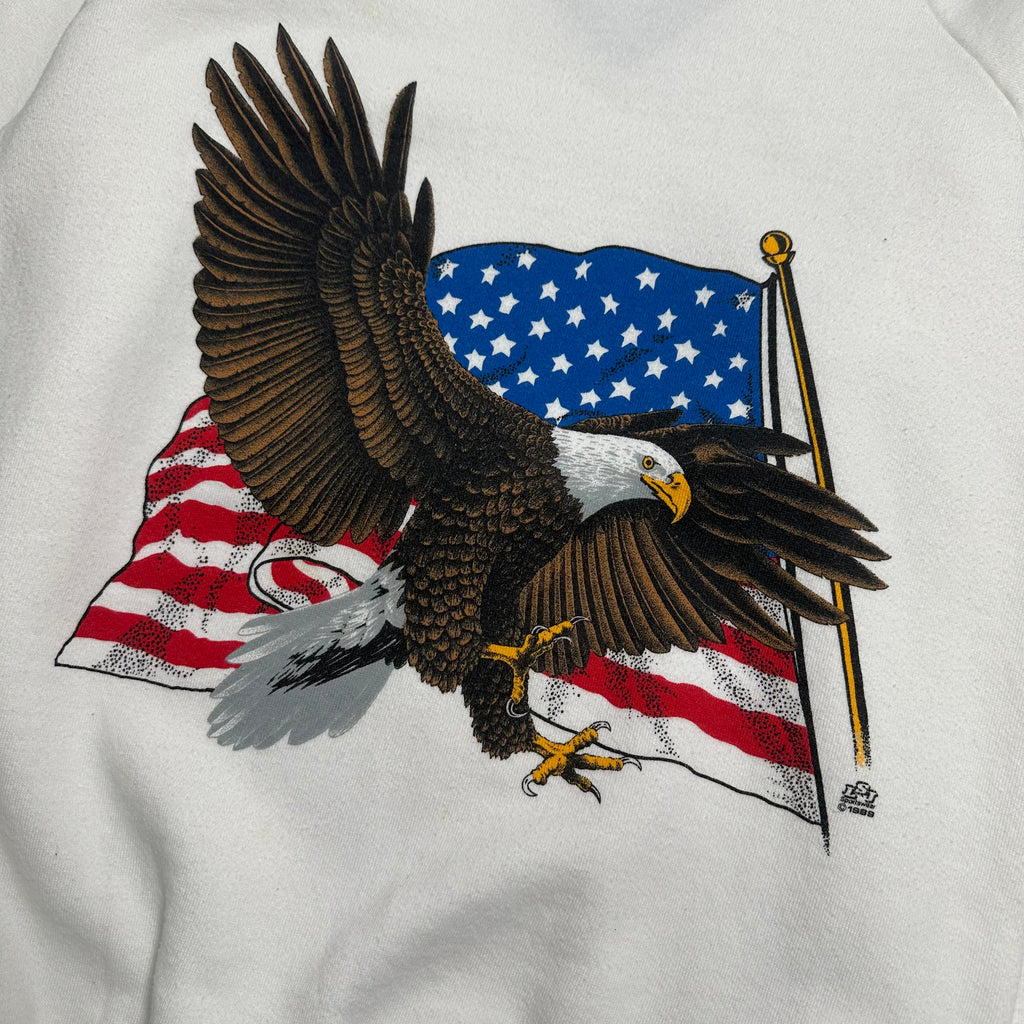 90s USA Bald Eagle Graphic Crewneck M