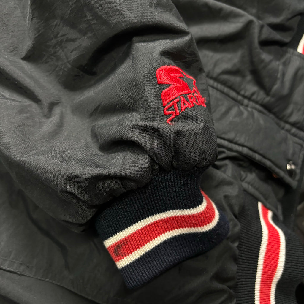 Vintage Chicago Bulls Starter Hooded Puffer Jacket L