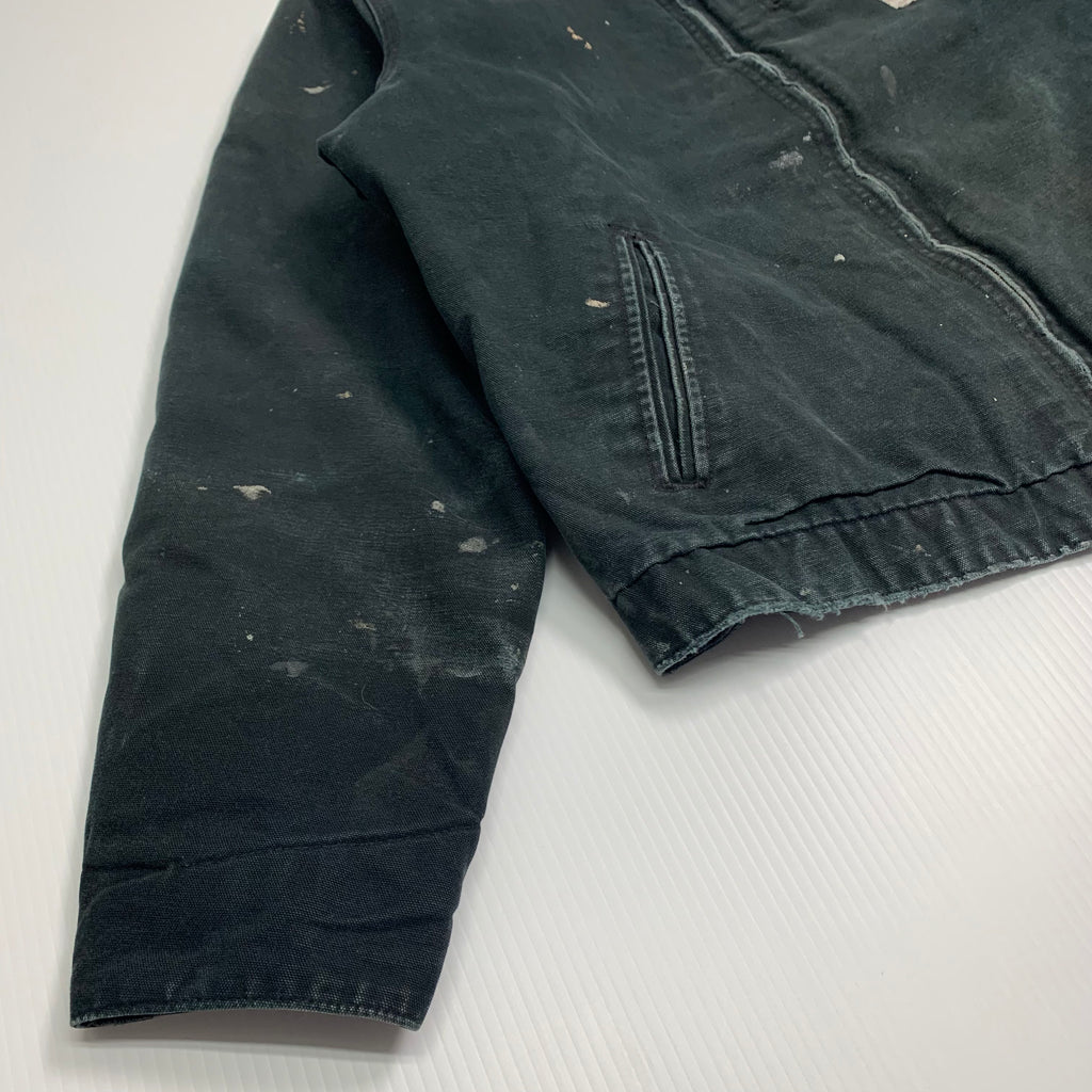 Carhartt J01 Distressed Black Detroit Jacket XL