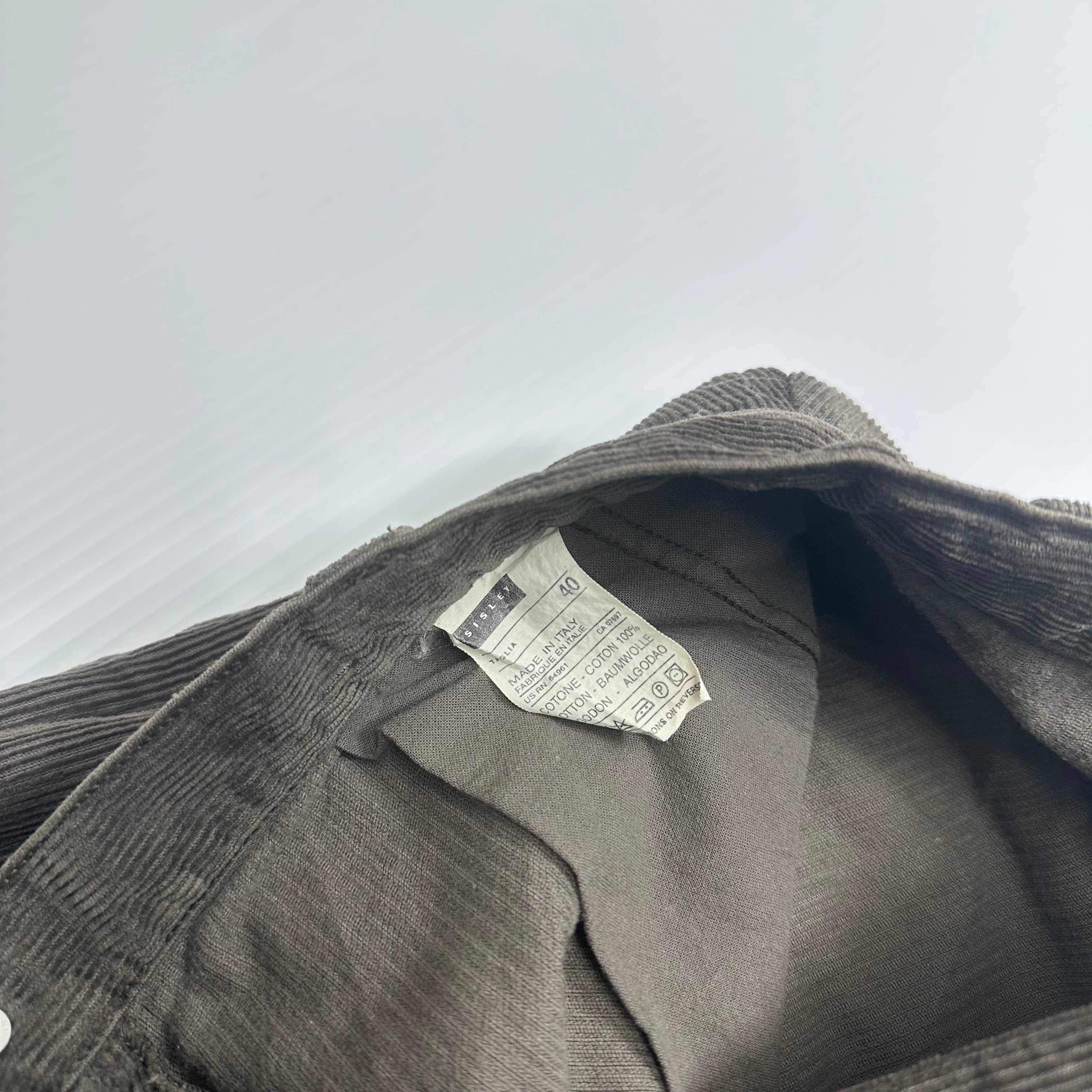 Sisley Corduroy Straight Leg Trousers 28