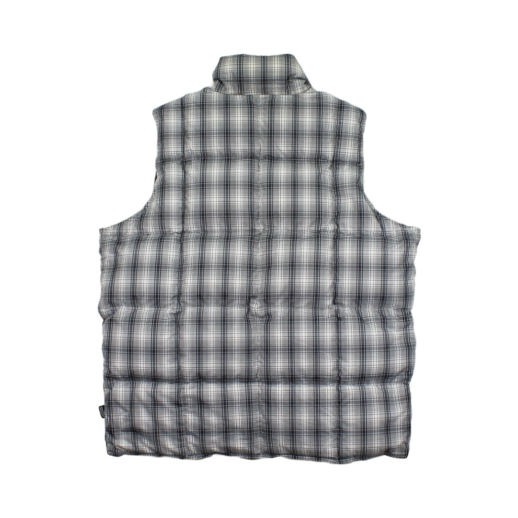 2000s Stussy Reversible Plaid Puffer Vest M