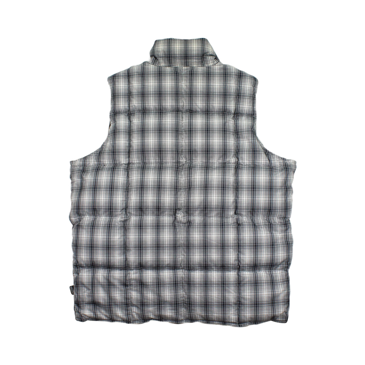 2000s Stussy Reversible Plaid Puffer Vest M