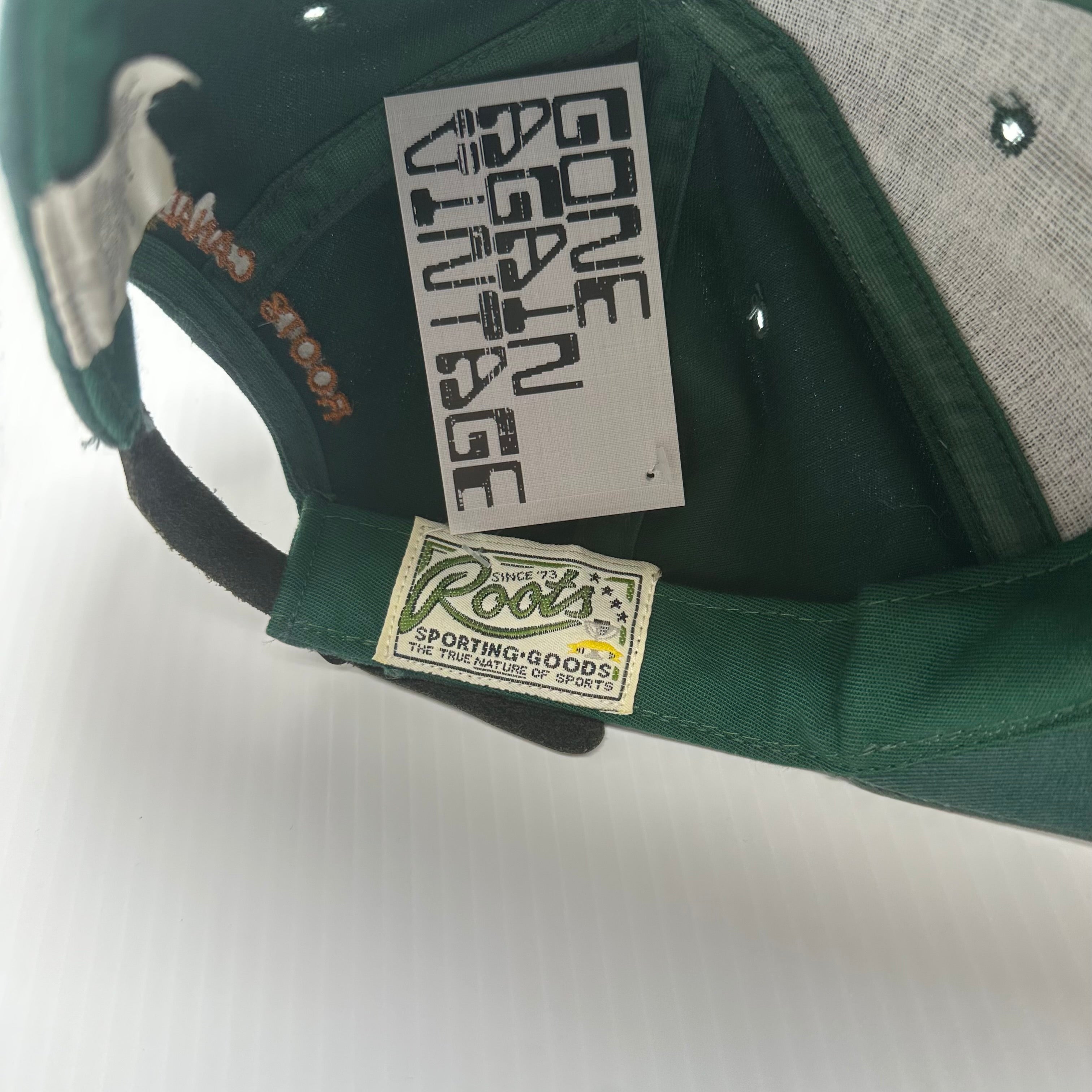 Vintage Roots Canada Leather Brim Strapback Hat