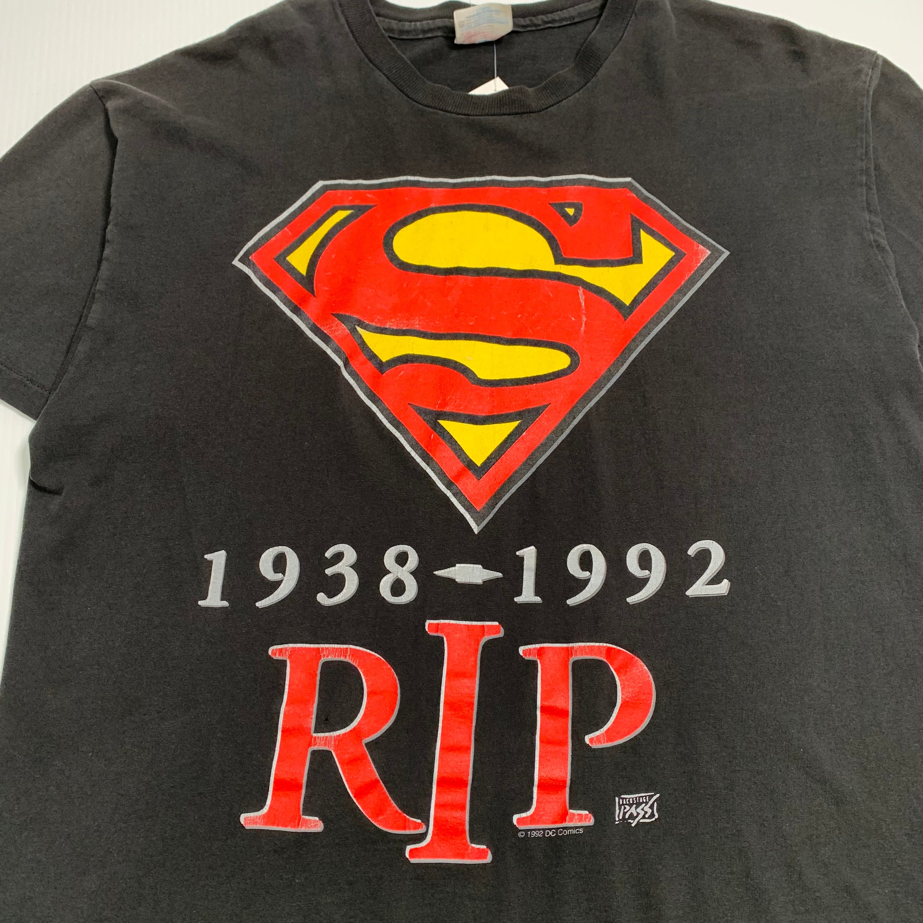 1992 DC Comics Superman R.I.P. Tee XL
