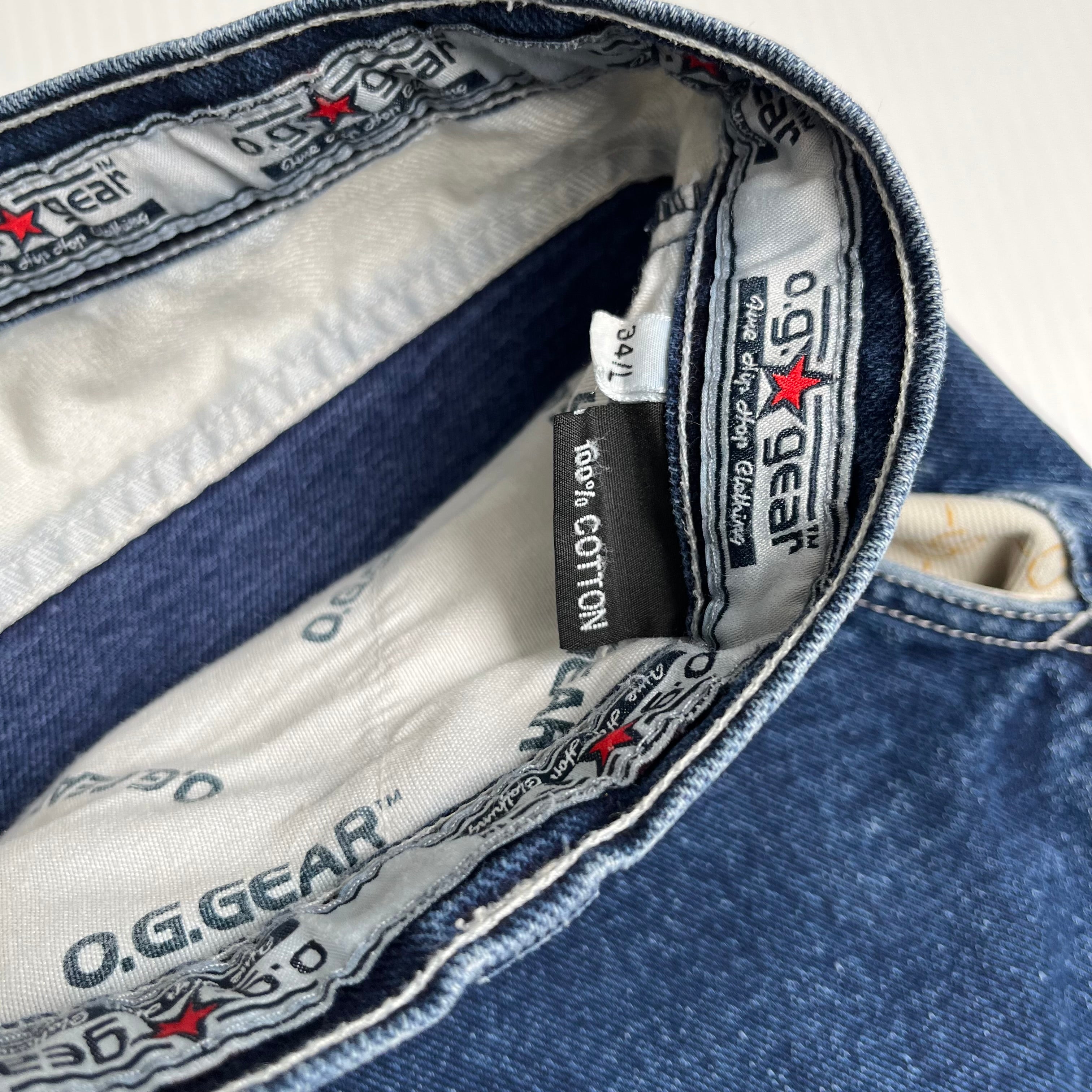 Y2K O.G. Gear USA Baggy Denim Shorts 34
