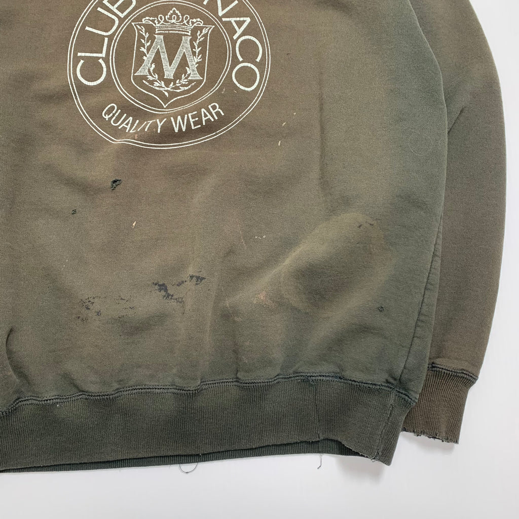 Vintage Club Monaco Crest Distressed Crewneck M
