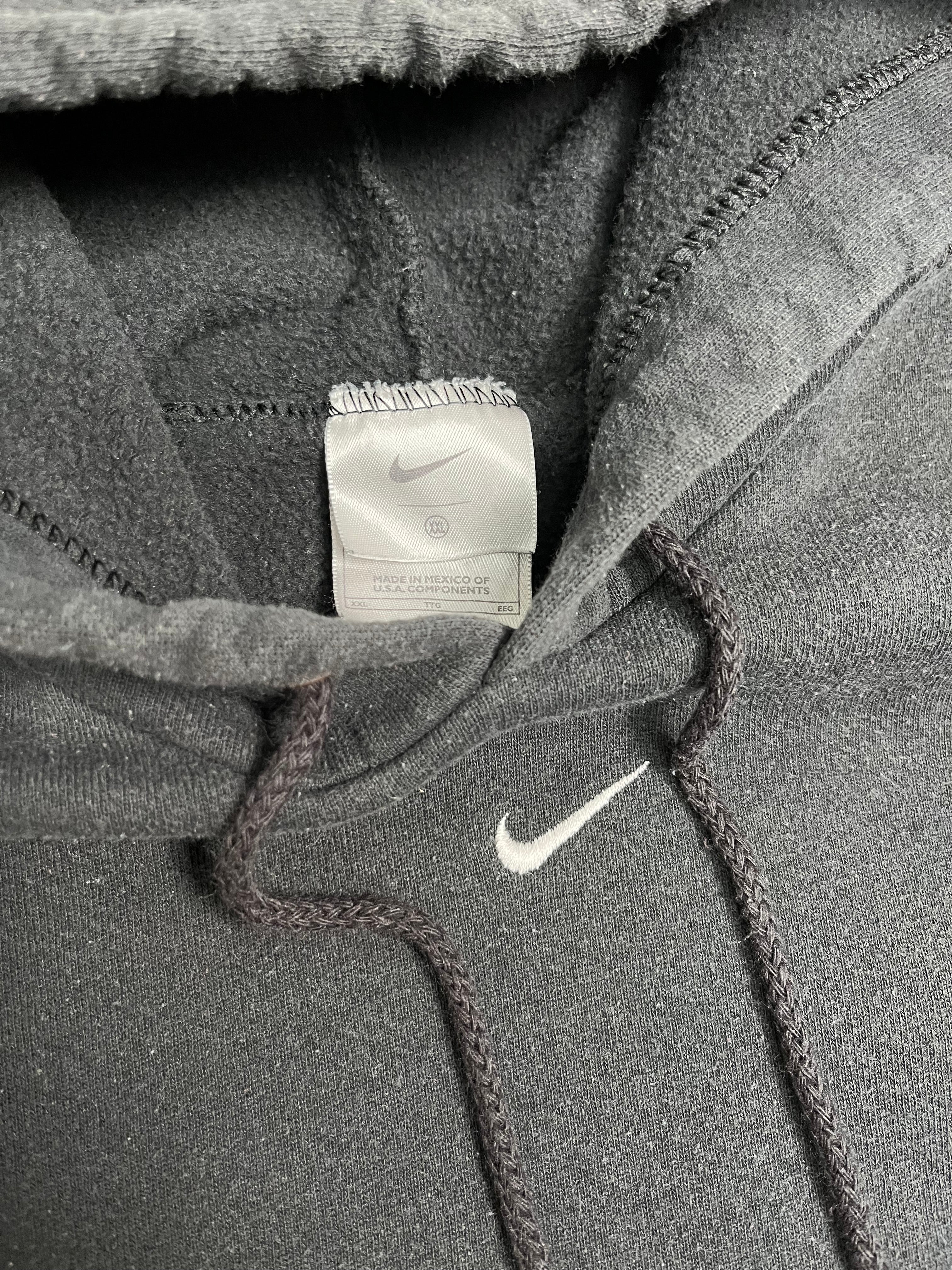 Y2K Nike Black Centre Swoosh Hoodie 2XL